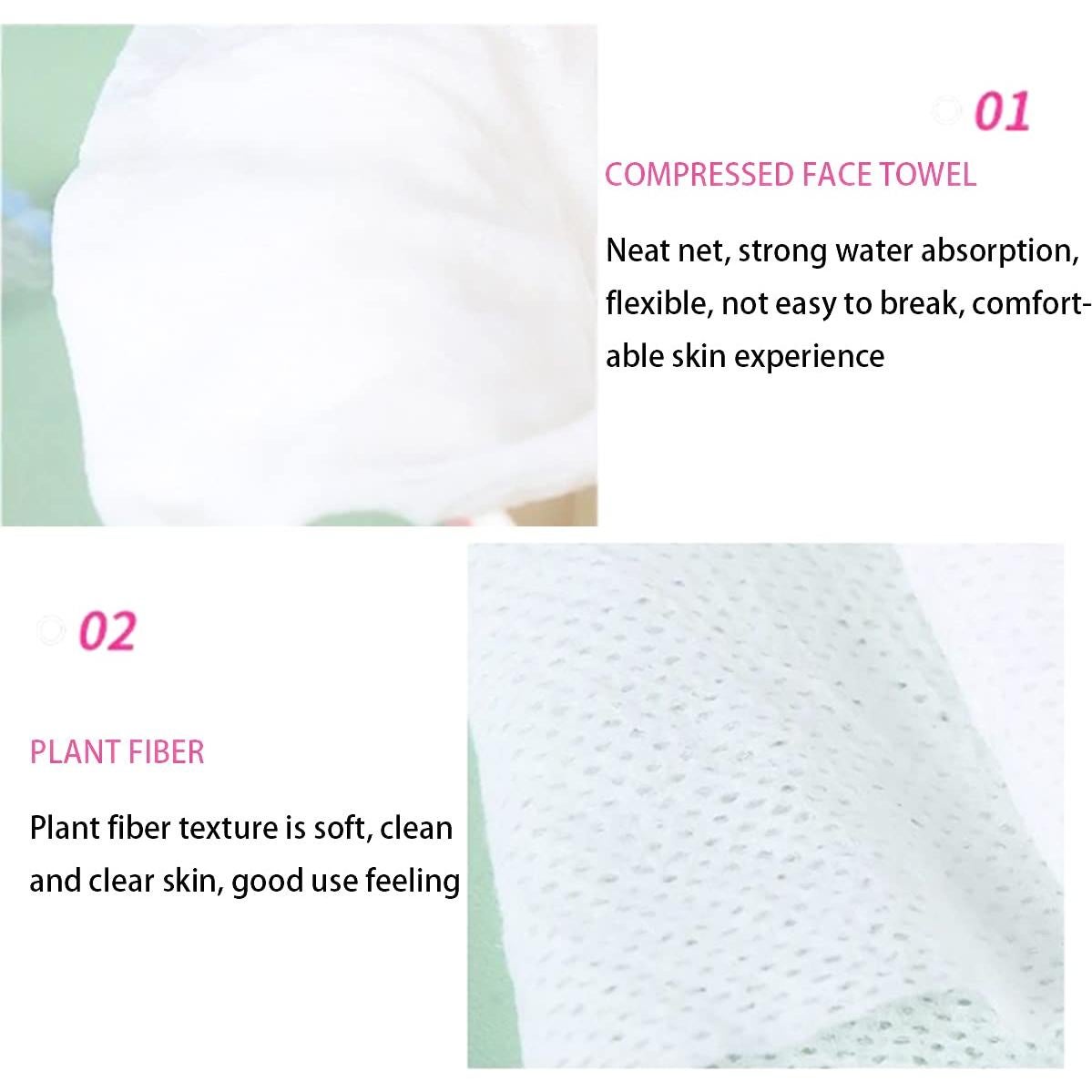 Toallas de Algodón Comprimido HIFINECARE 100 PCS 20x20 cm