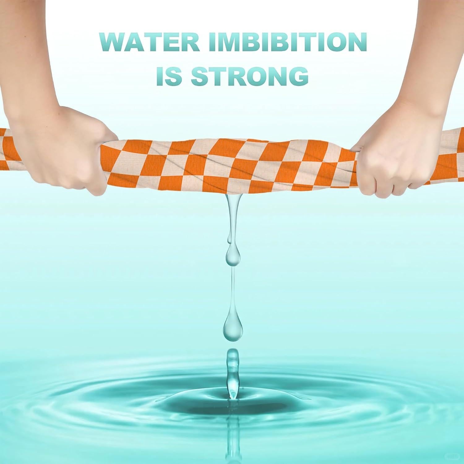 Juego de 2 Toallas de Mano CXULIN Microfibra Retro Naranja 71x36cm