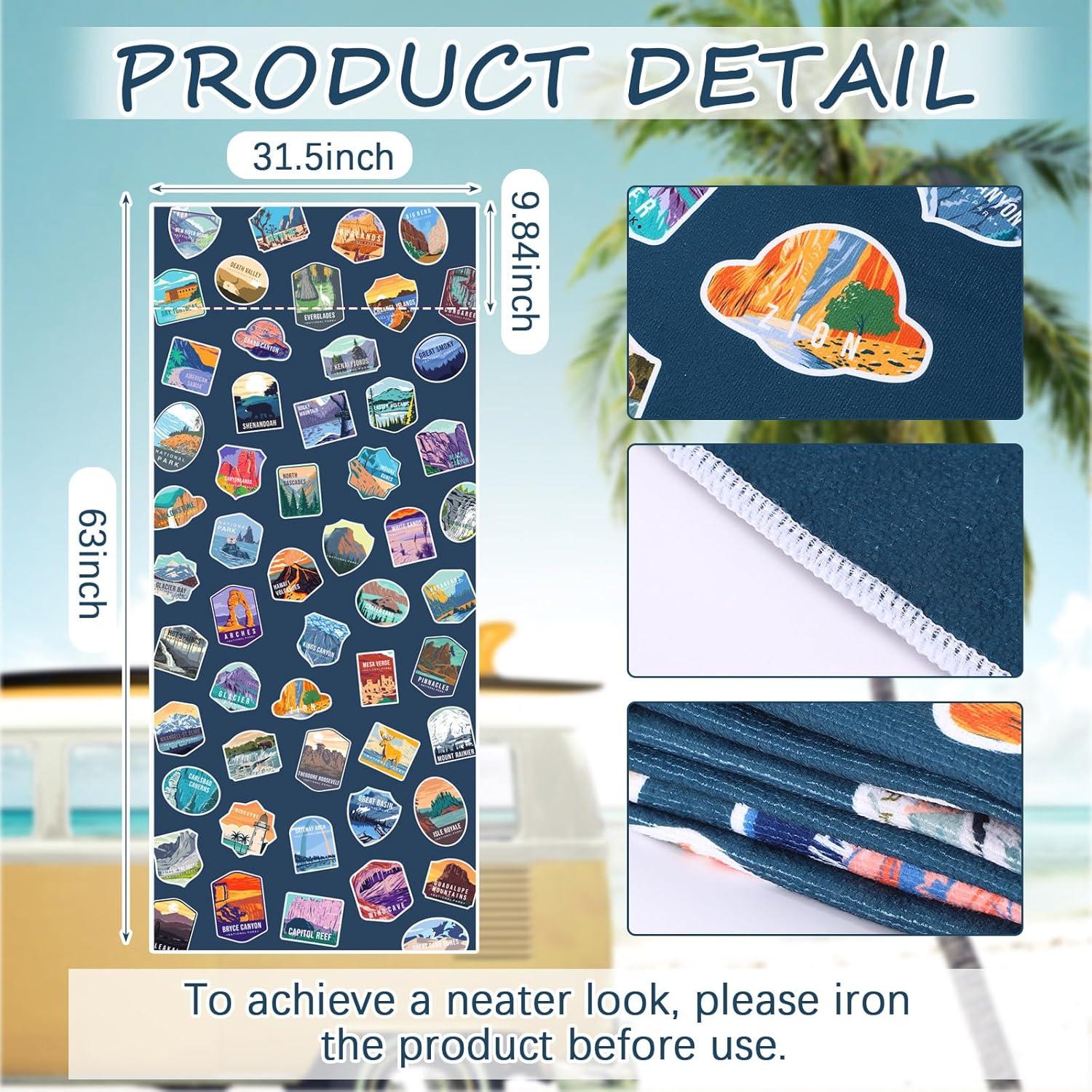 2 Fundas de Toalla de Microfibra Hahafelt 160x80 cm Parque Nacional