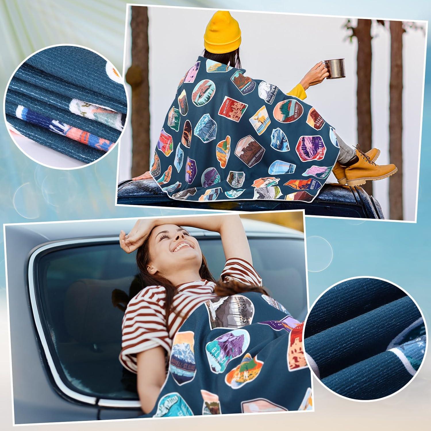 2 Fundas de Toalla de Microfibra Hahafelt 160x80 cm Parque Nacional