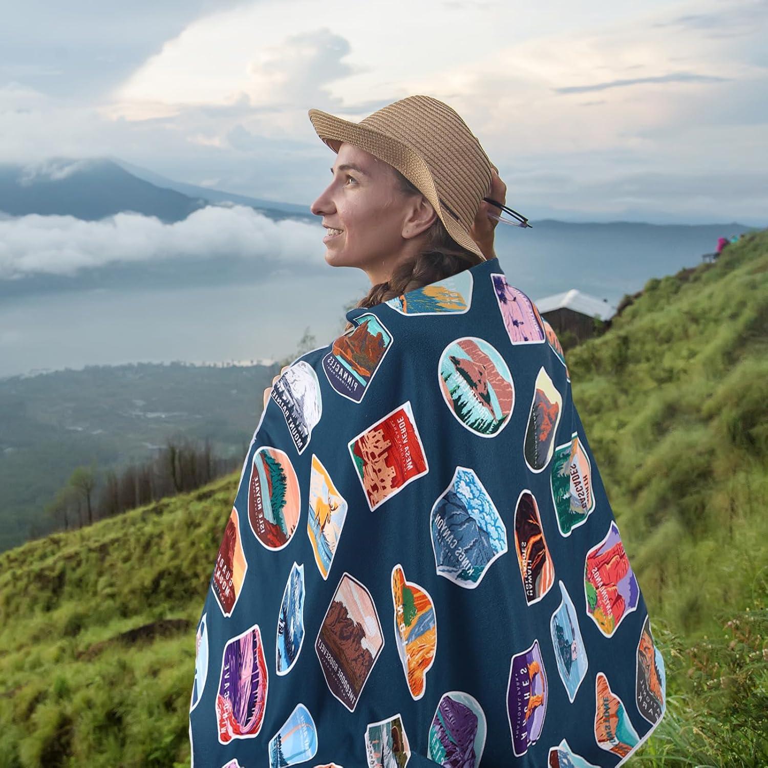 2 Fundas de Toalla de Microfibra Hahafelt 160x80 cm Parque Nacional