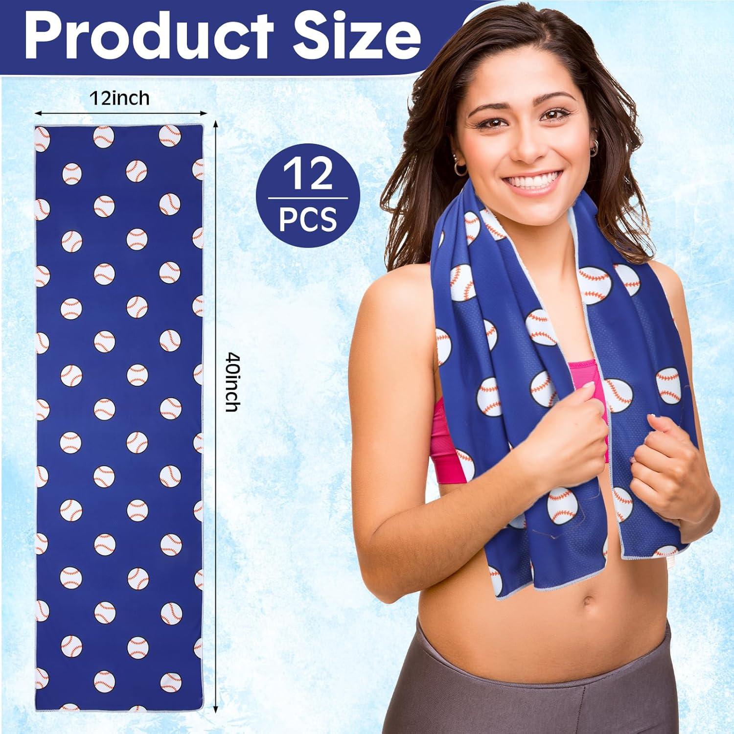 12 Toallas Enfriadoras FuWeave Microfibra 101.6x30.5cm Béisbol