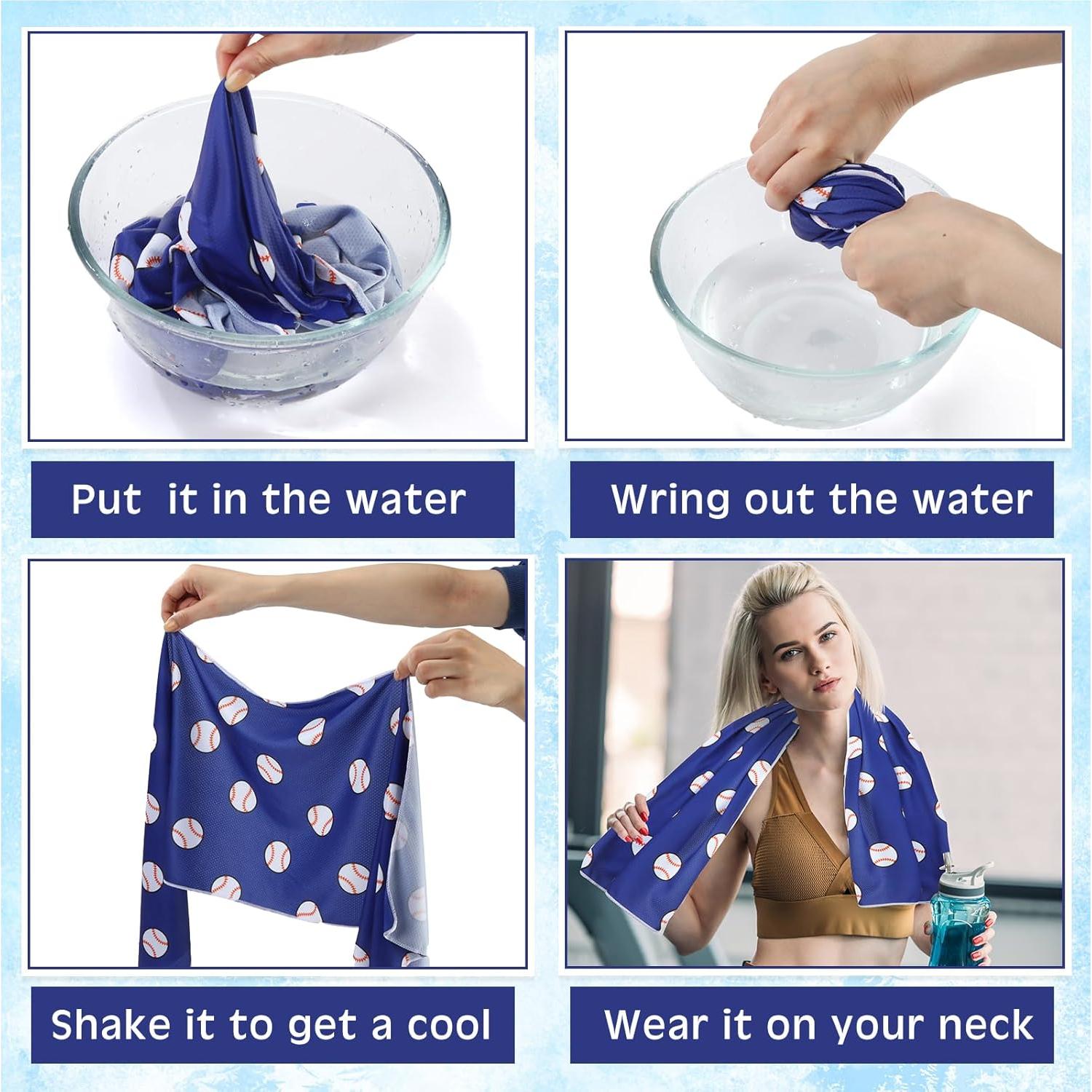 12 Toallas Enfriadoras FuWeave Microfibra 101.6x30.5cm Béisbol