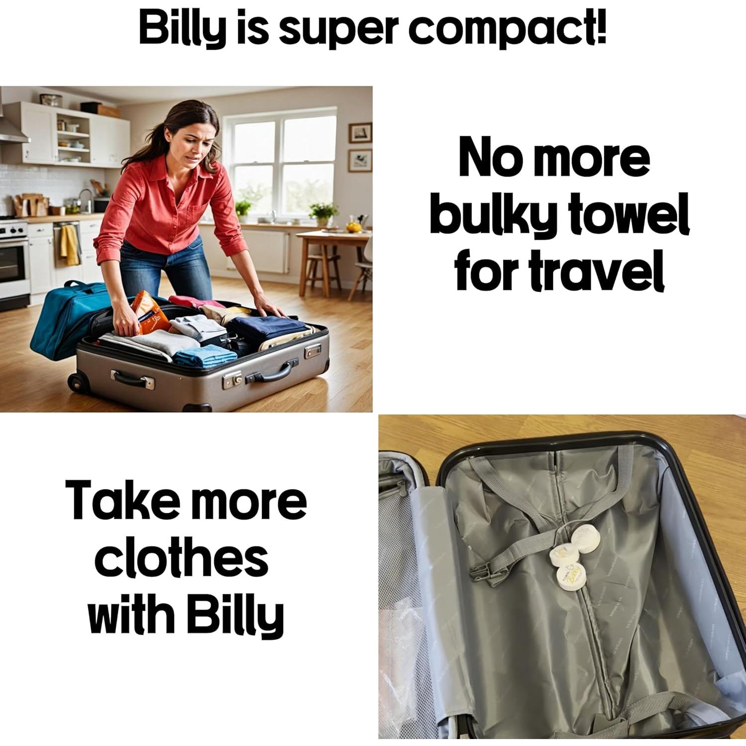 Toallas Comprimidas Desechables Billy 25PCS 100% Viscosa Grande