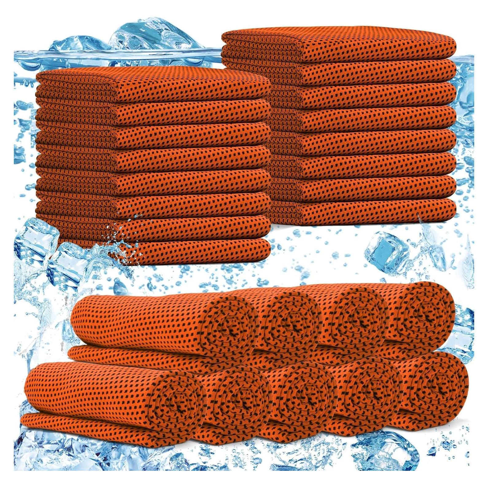 Paquete de 24 Toallas Enfriadoras PJPSAA 101.6x30.5cm Naranja