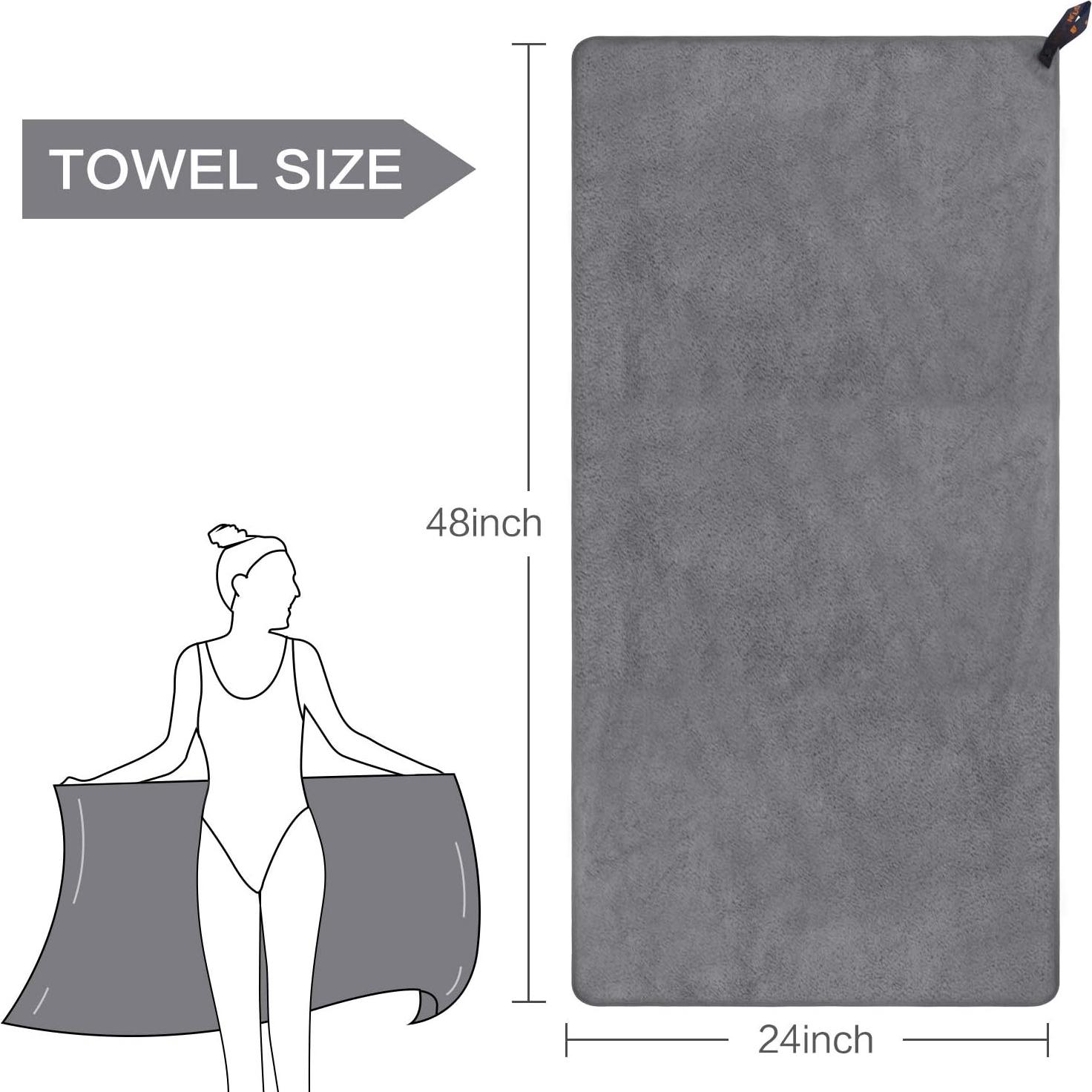 Toalla de Baño Microfibra SUNLAND Ultra Suave 2 Unidades 61x122cm