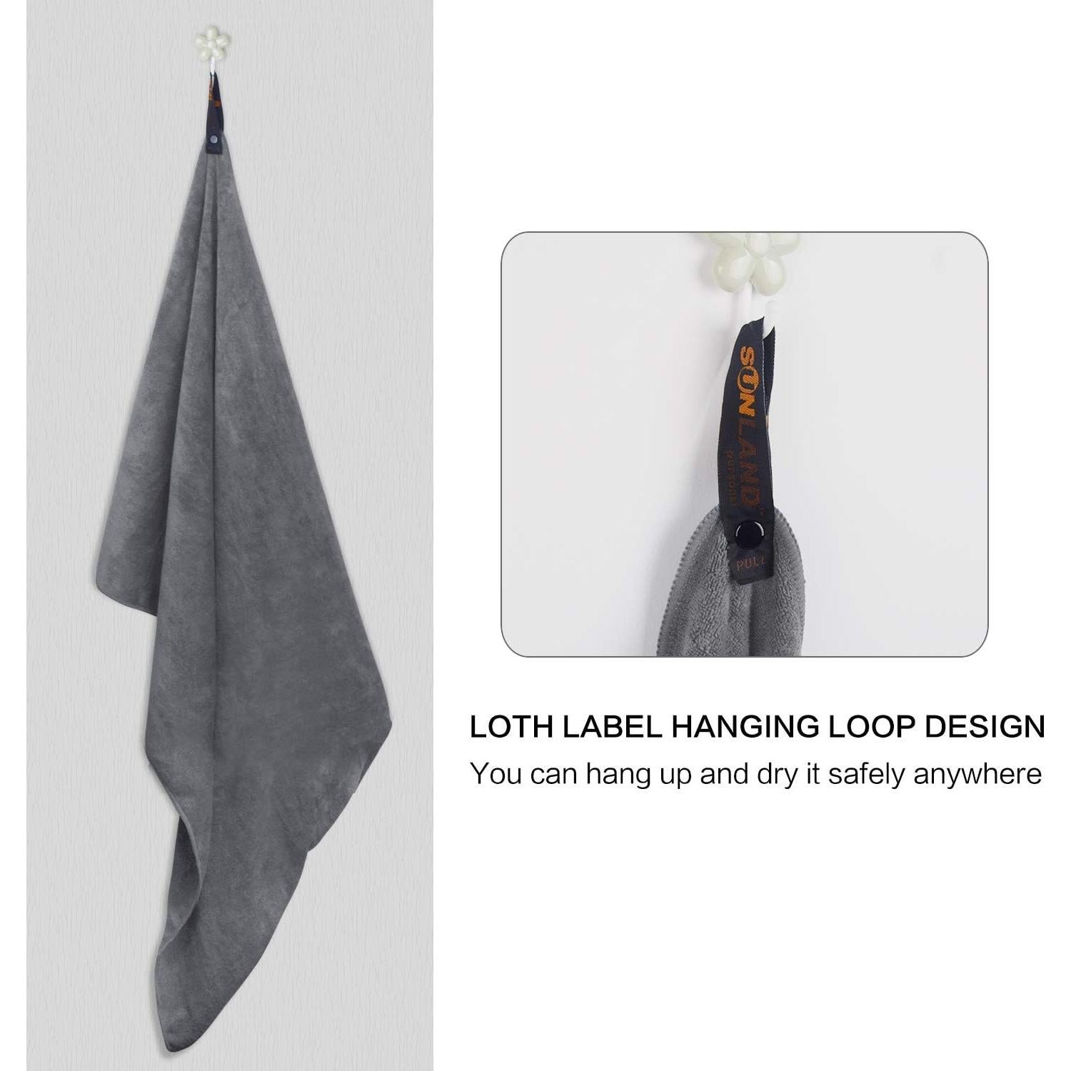 Toalla de Baño Microfibra SUNLAND Ultra Suave 2 Unidades 61x122cm