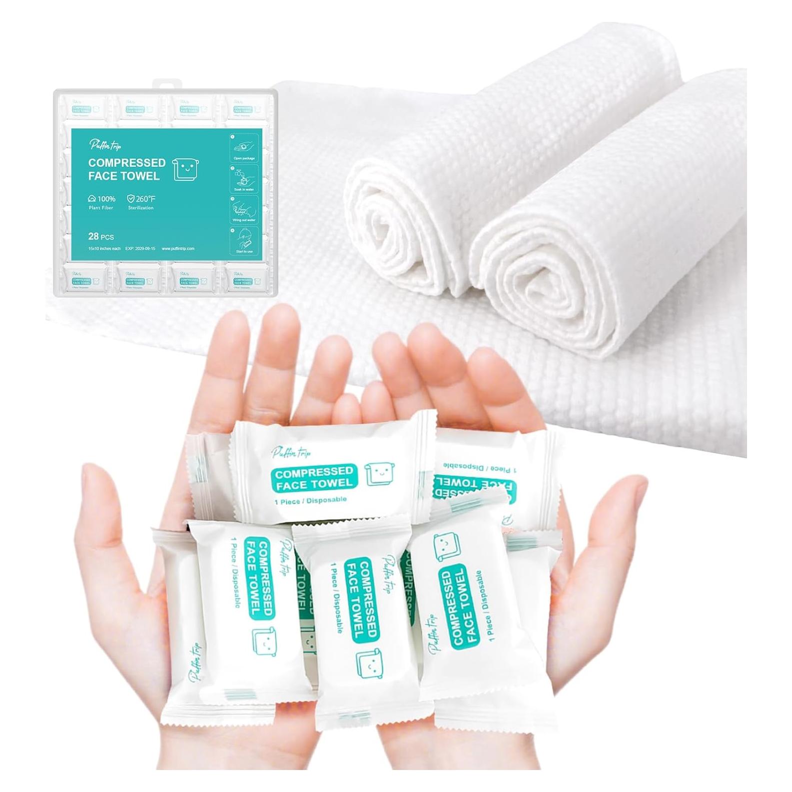 Toallas Faciales Desechables 28 PCS 38x25 cm Gruesas y Suaves