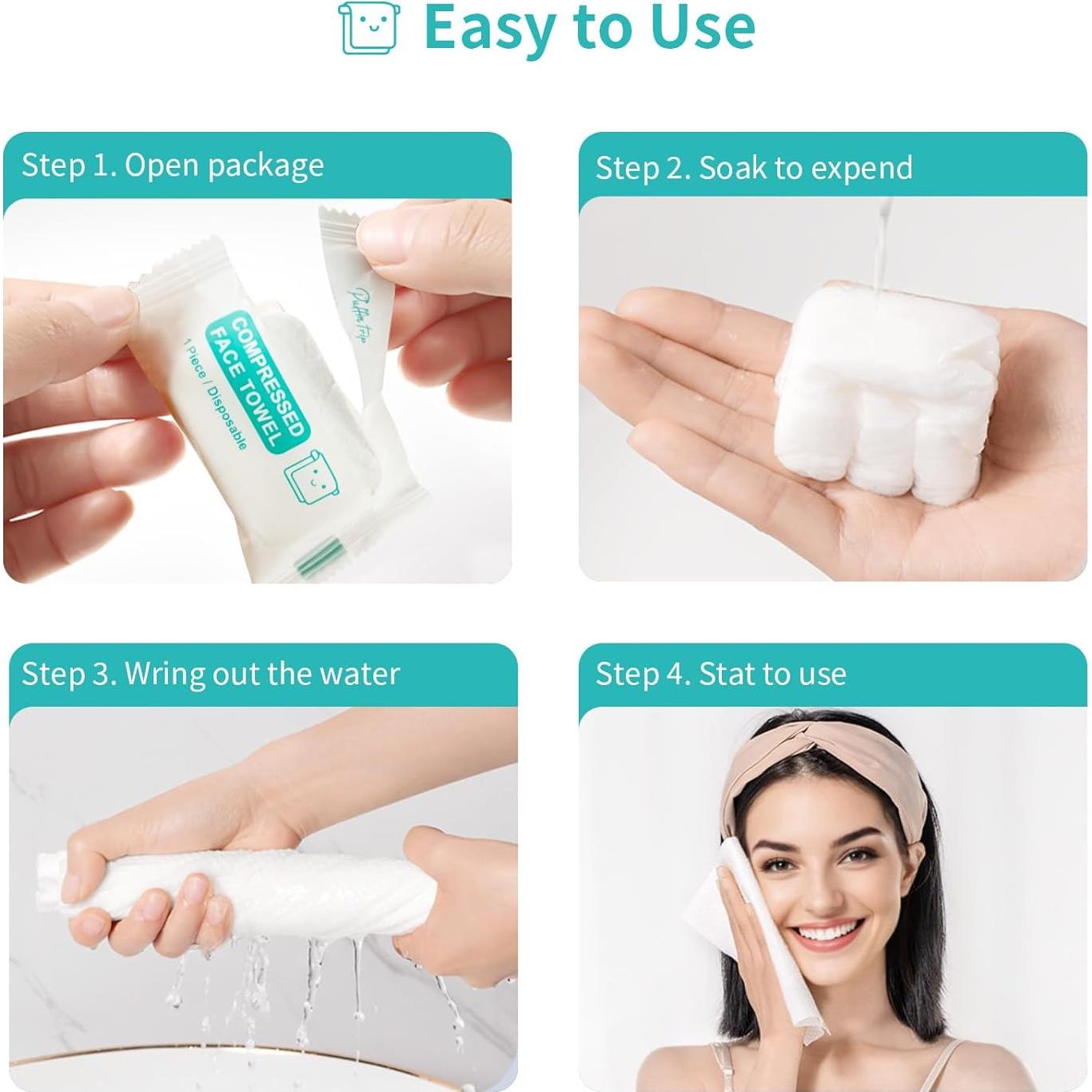 Toallas Faciales Desechables 28 PCS 38x25 cm Gruesas y Suaves