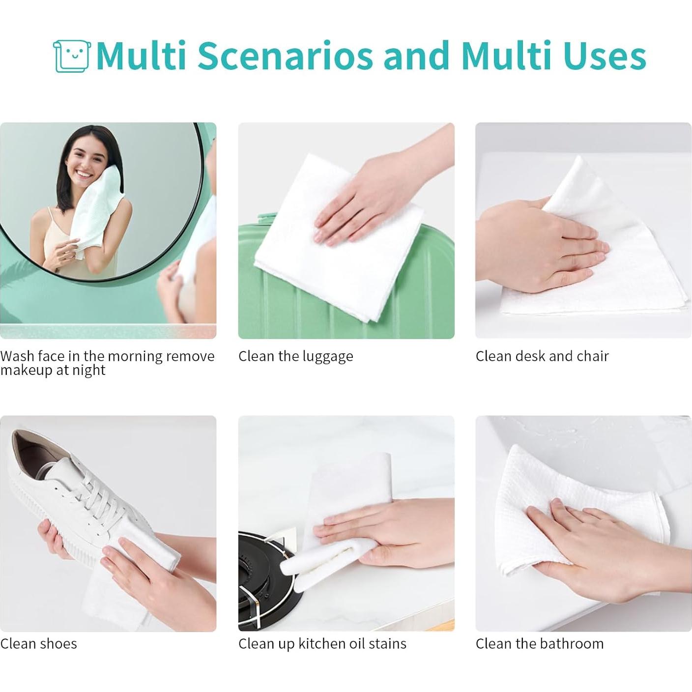 Toallas Faciales Desechables 28 PCS 38x25 cm Gruesas y Suaves