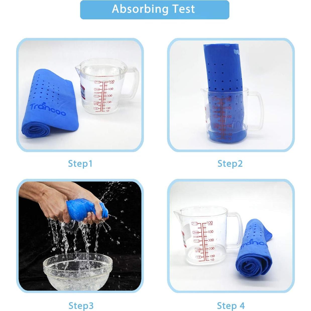 Toalla Enfriadora PVA Trancoo 83.82x19.94cm 4 Unidades