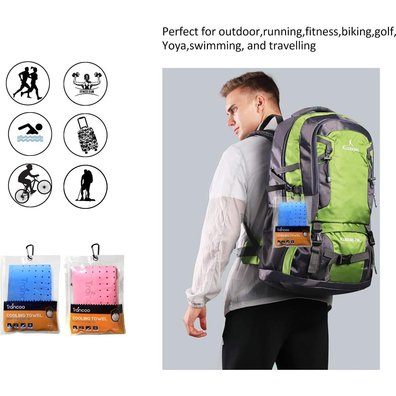 Toalla Enfriadora PVA Trancoo 83.82x19.94cm 4 Unidades