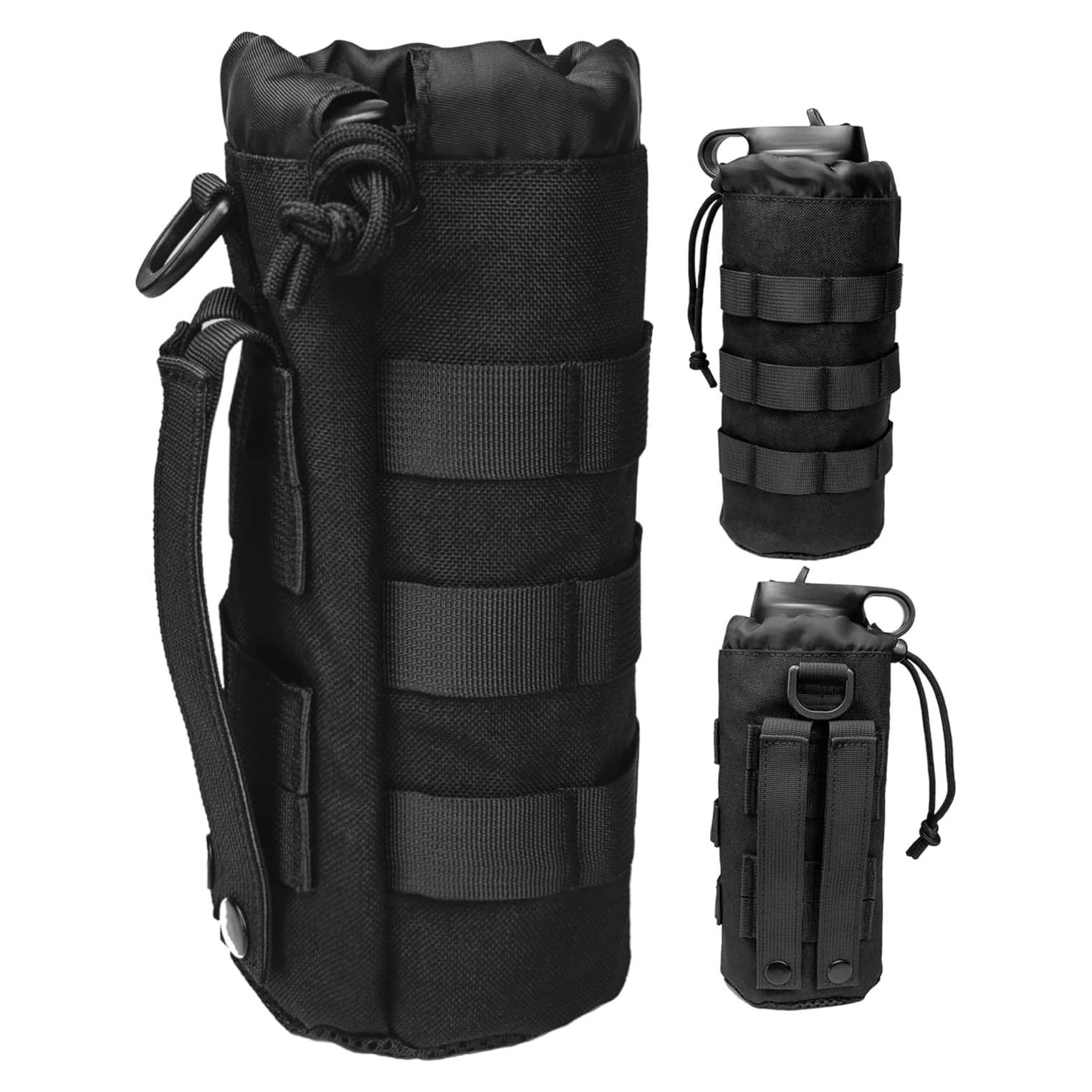 Bolsa Pouch para Botella Fyelo Táctica Negra 23x10 cm