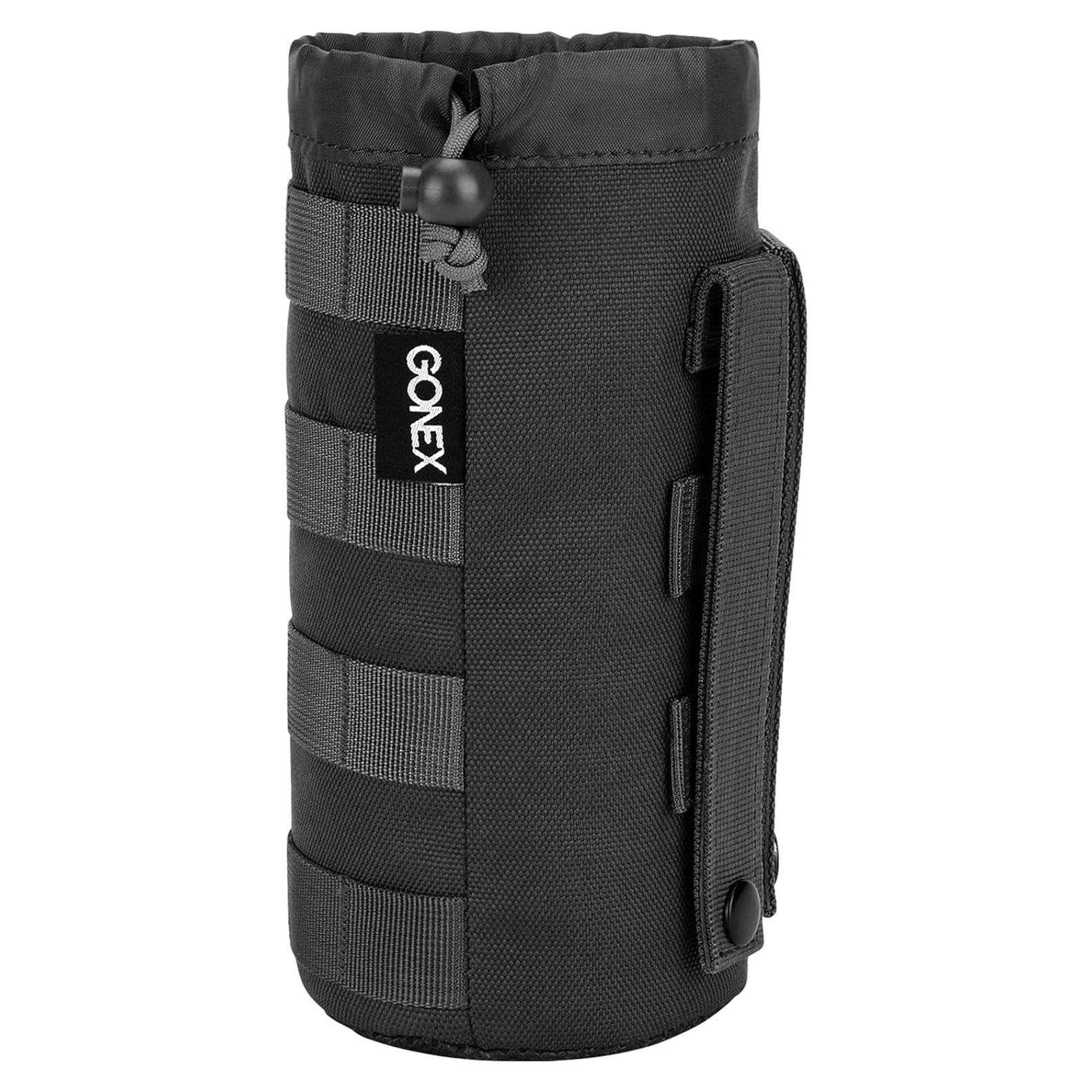 Funda Táctica MOLLE para Botella de Agua Gonex Negra 900D