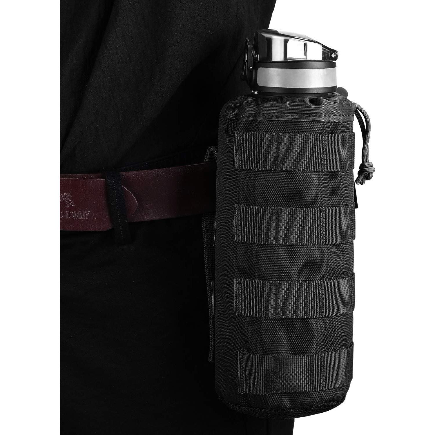 Funda Táctica MOLLE para Botella de Agua Gonex Negra 900D