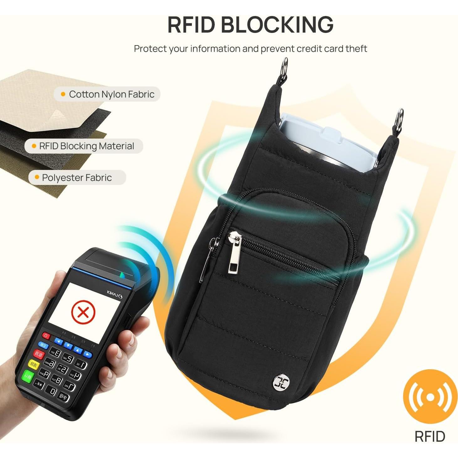 Soporte para Botella de Agua Telena Bandolera Acolchada Negro