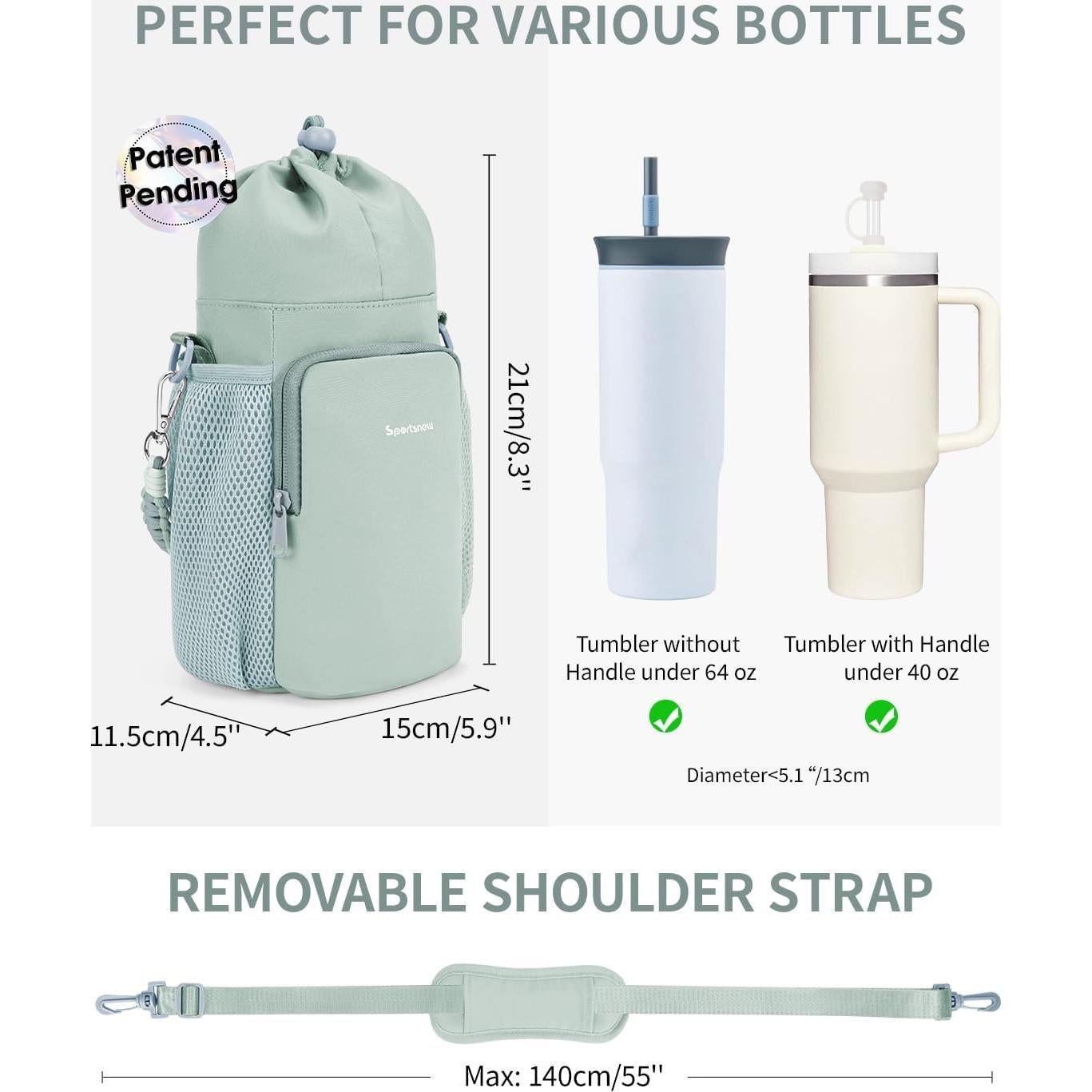 Bolsa Portadora de Botella de Agua Sportsnew Verde 3.6L