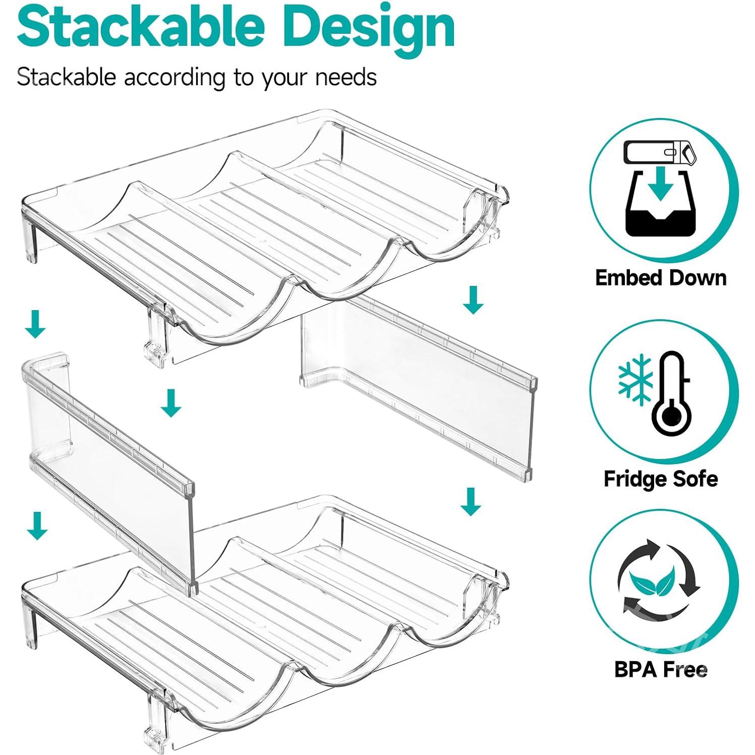 Organizador de Botellas de Agua Sbosbo 4 Paquetes Apilable