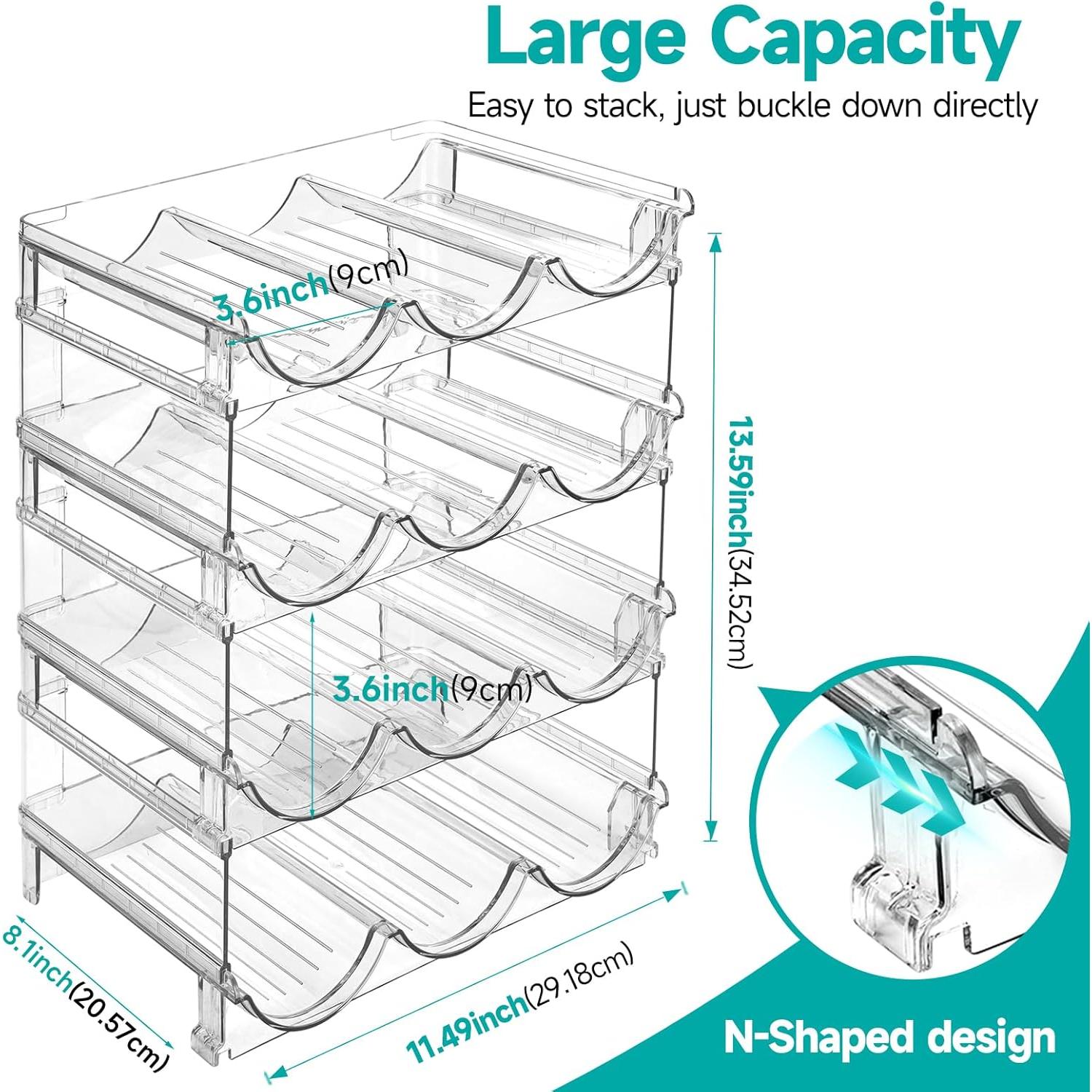 Organizador de Botellas de Agua Sbosbo 4 Paquetes Apilable