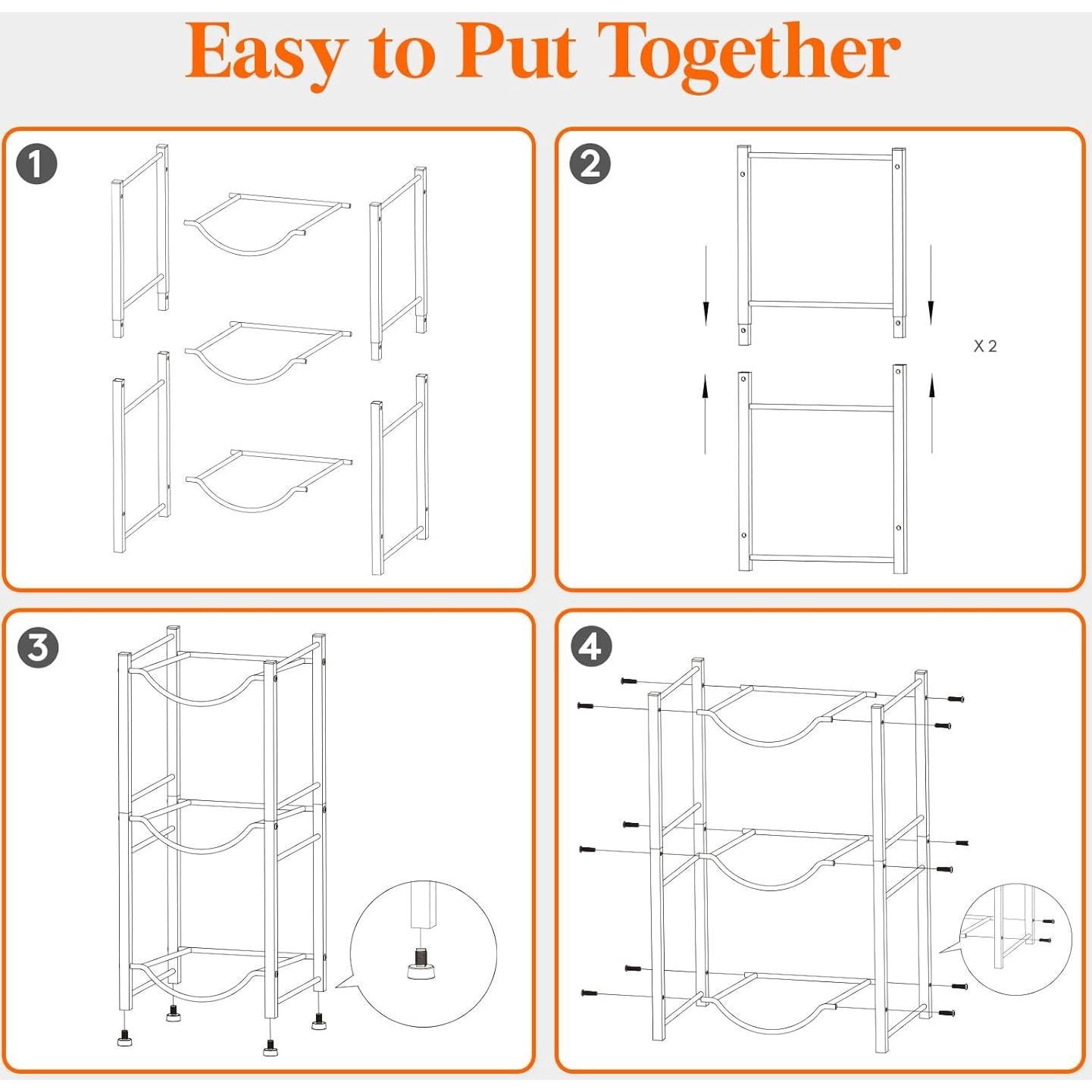 Soporte para Jarras de Agua 3 Ranuras Lifewit - Negro