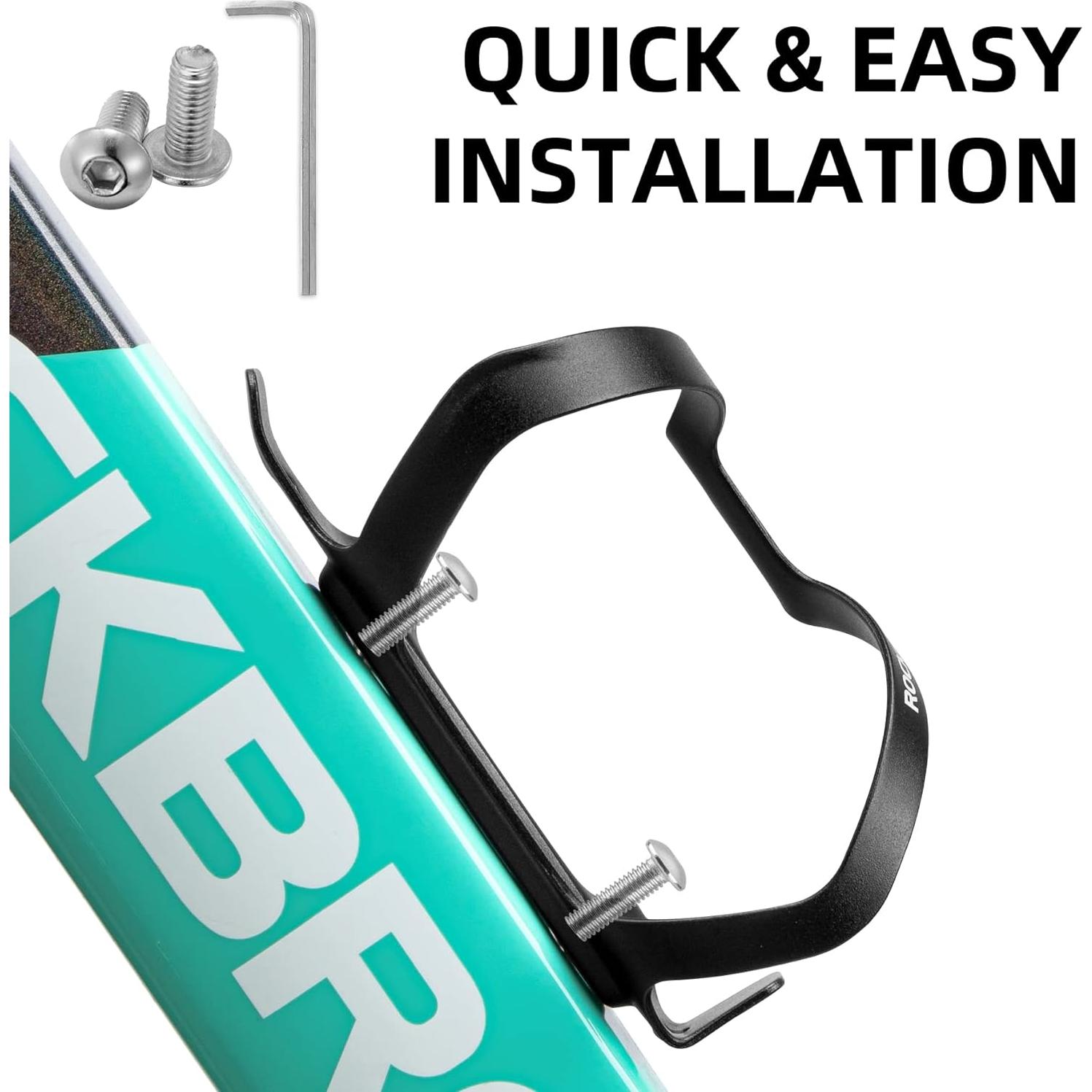 Soporte para Botella de Agua ROCKBROS de Aluminio Negro