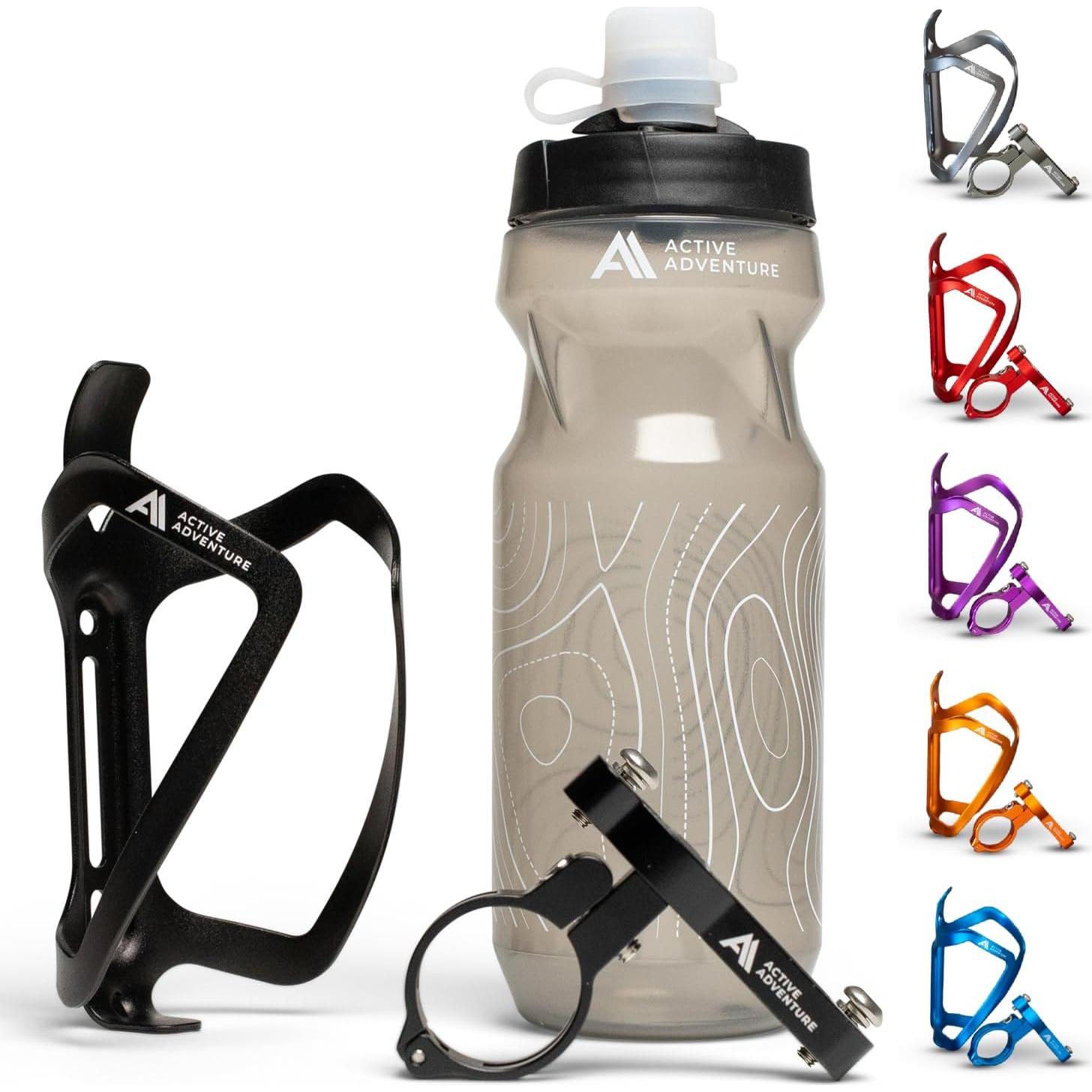 Soporte para Botella de Agua Active Adventure 3 en 1 Negro