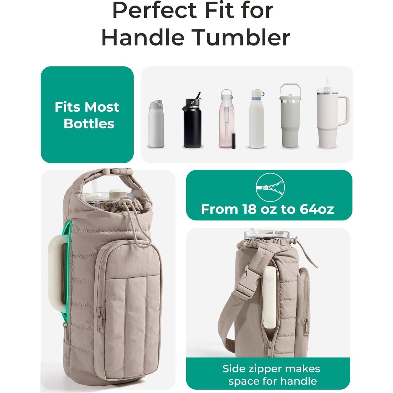 Bolsa Cruzada para Botellas de Agua BAGSMART Camel 1.81 kg