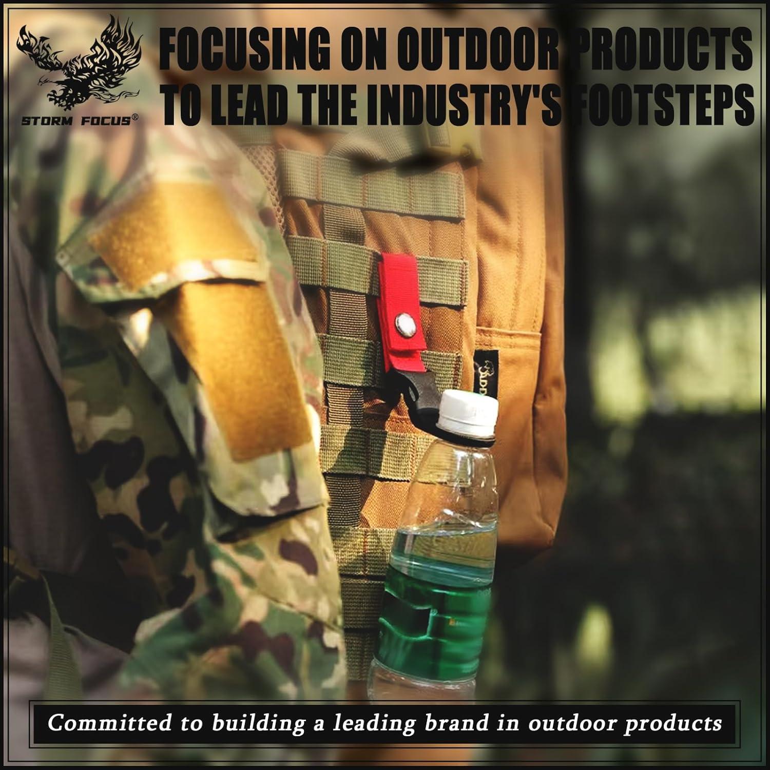 4 Clips para Botella de Agua STORM FOCUS Nylon Táctico