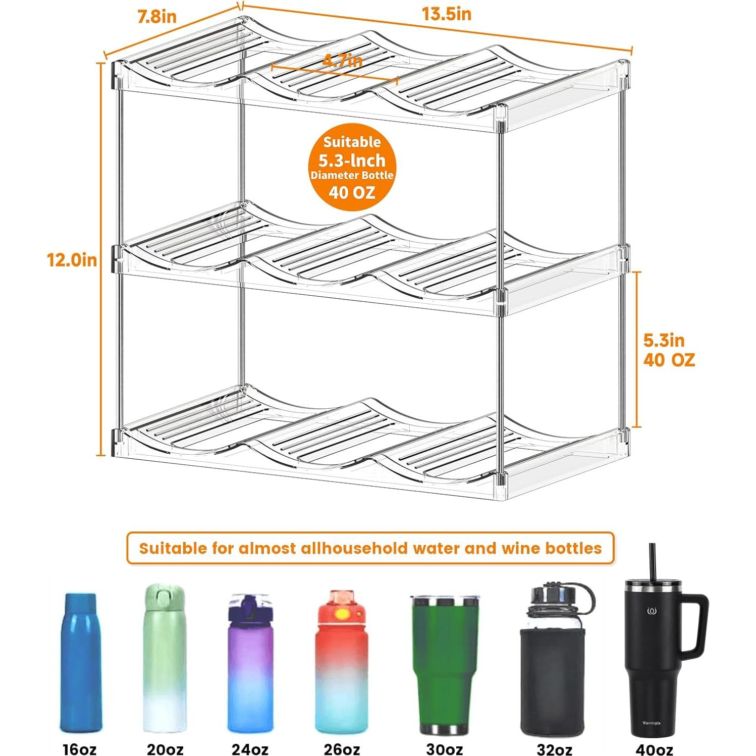 Organizador de Botellas de Agua Yieach 3 Niveles 9 Botellas