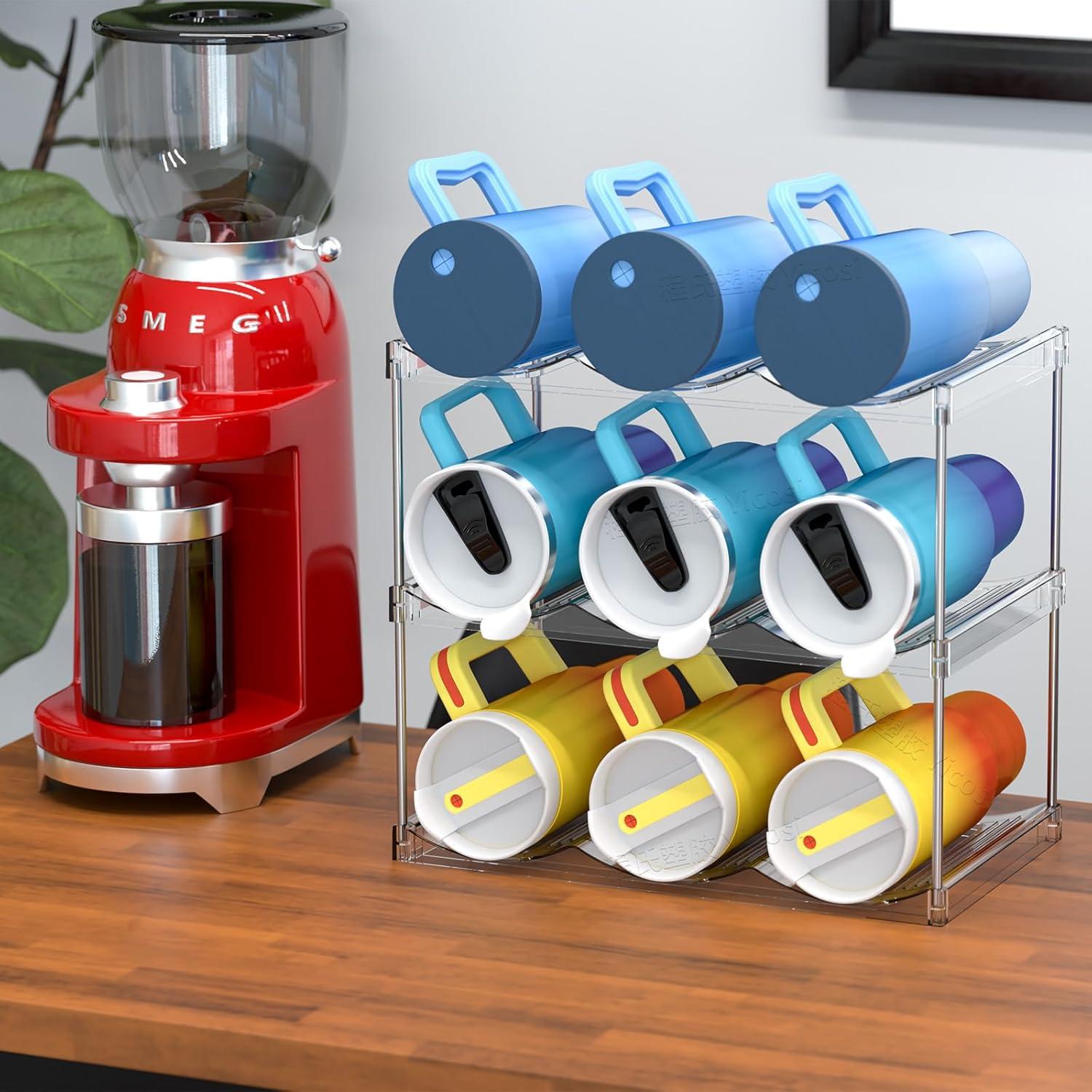 Organizador de Botellas de Agua Yieach 3 Niveles 9 Botellas