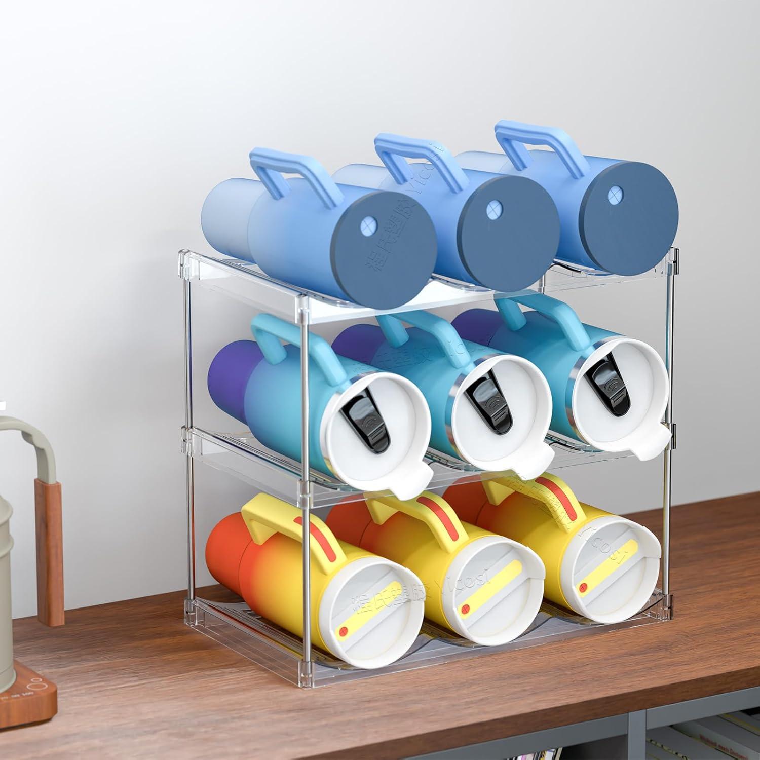Organizador de Botellas de Agua Yieach 3 Niveles 9 Botellas