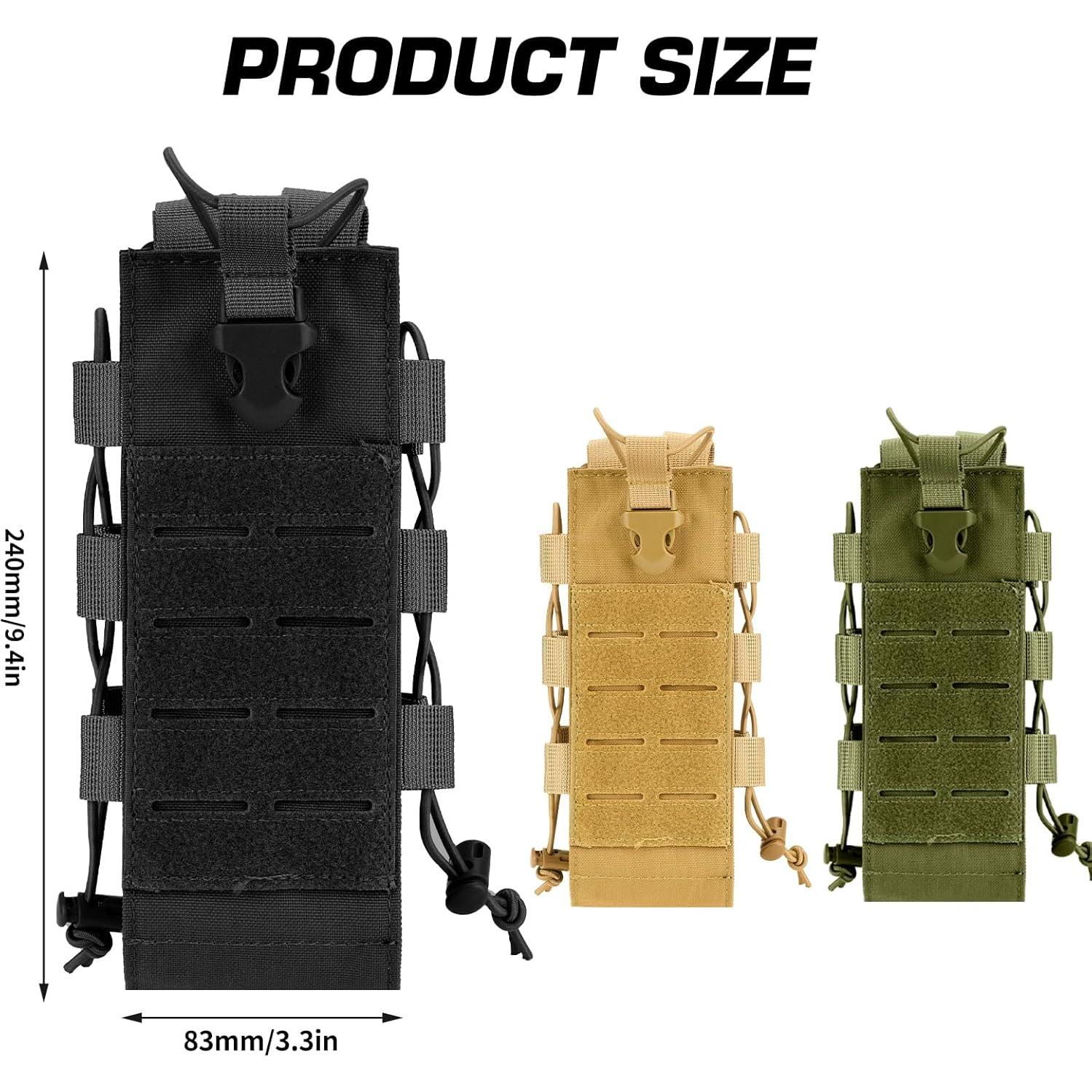 Soporte Táctico para Botellas Ullnosoo Ajustable Negro 10cm x 28cm