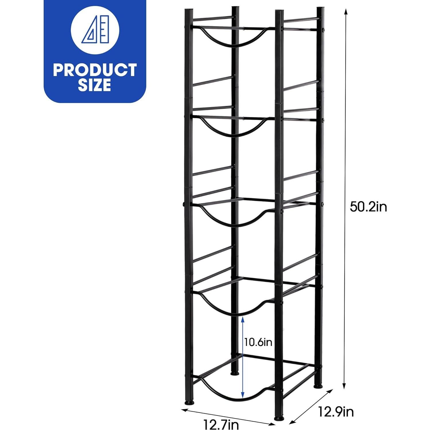 Organizador de Jarras de Agua Klvied 5 Niveles Acero Negro