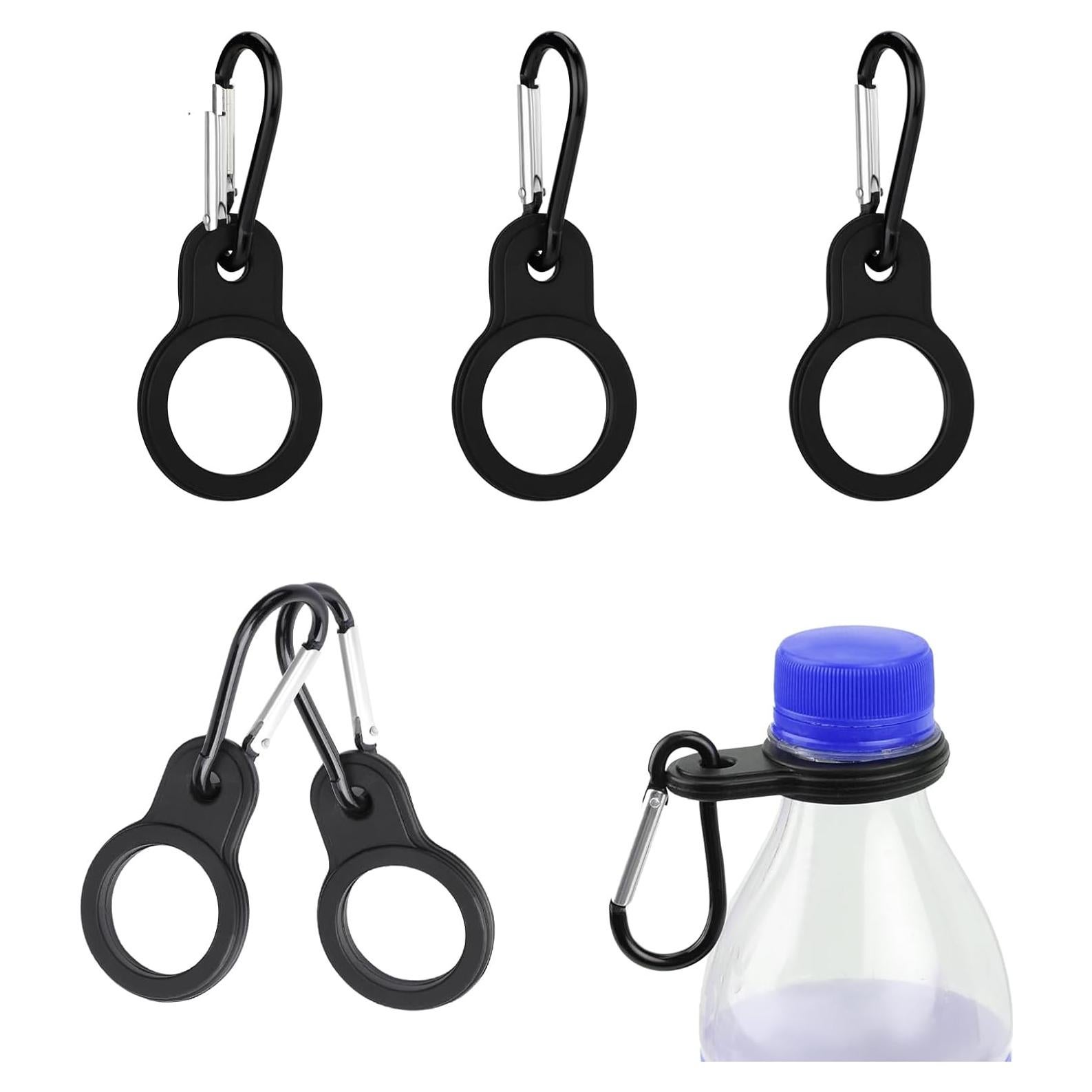 6 Clips para Botellas de Agua Tucnoeu de Silicona Negra