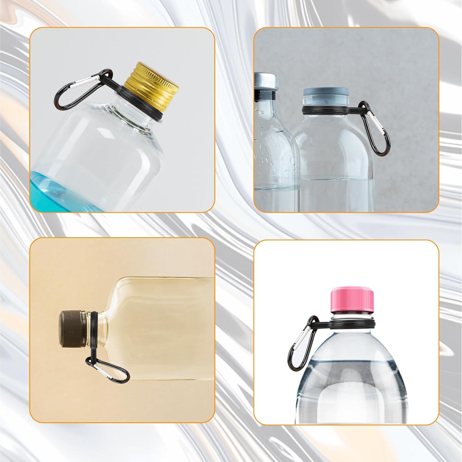 6 Clips para Botellas de Agua Tucnoeu de Silicona Negra