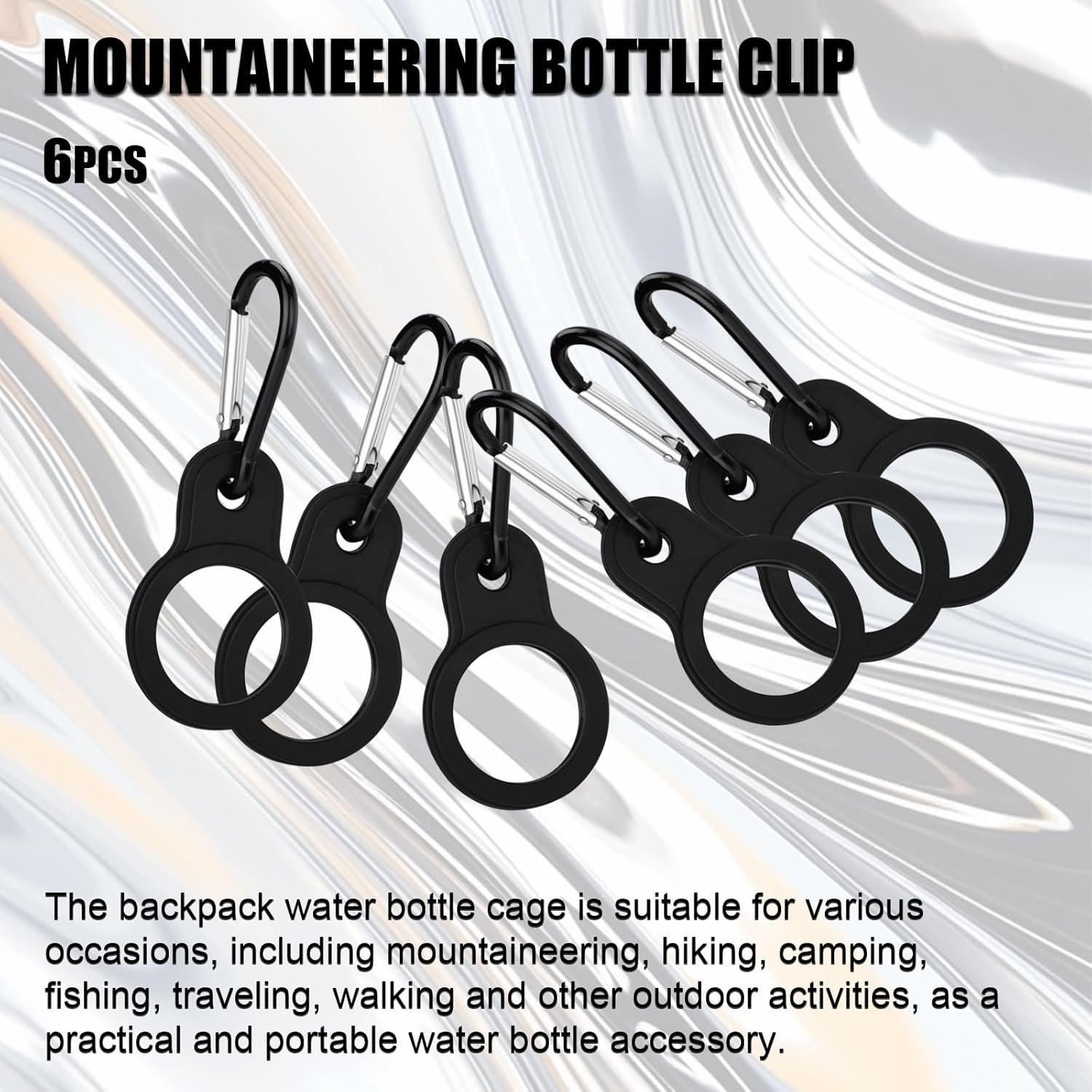 6 Clips para Botellas de Agua Tucnoeu de Silicona Negra