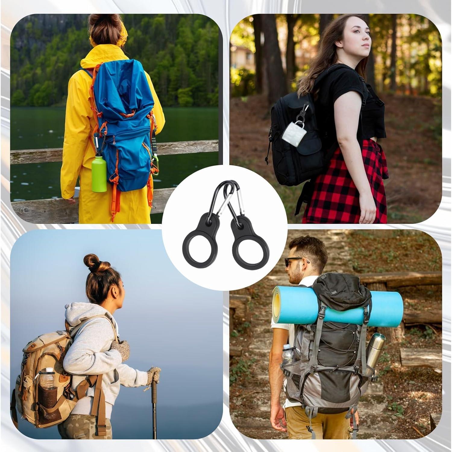 6 Clips para Botellas de Agua Tucnoeu de Silicona Negra