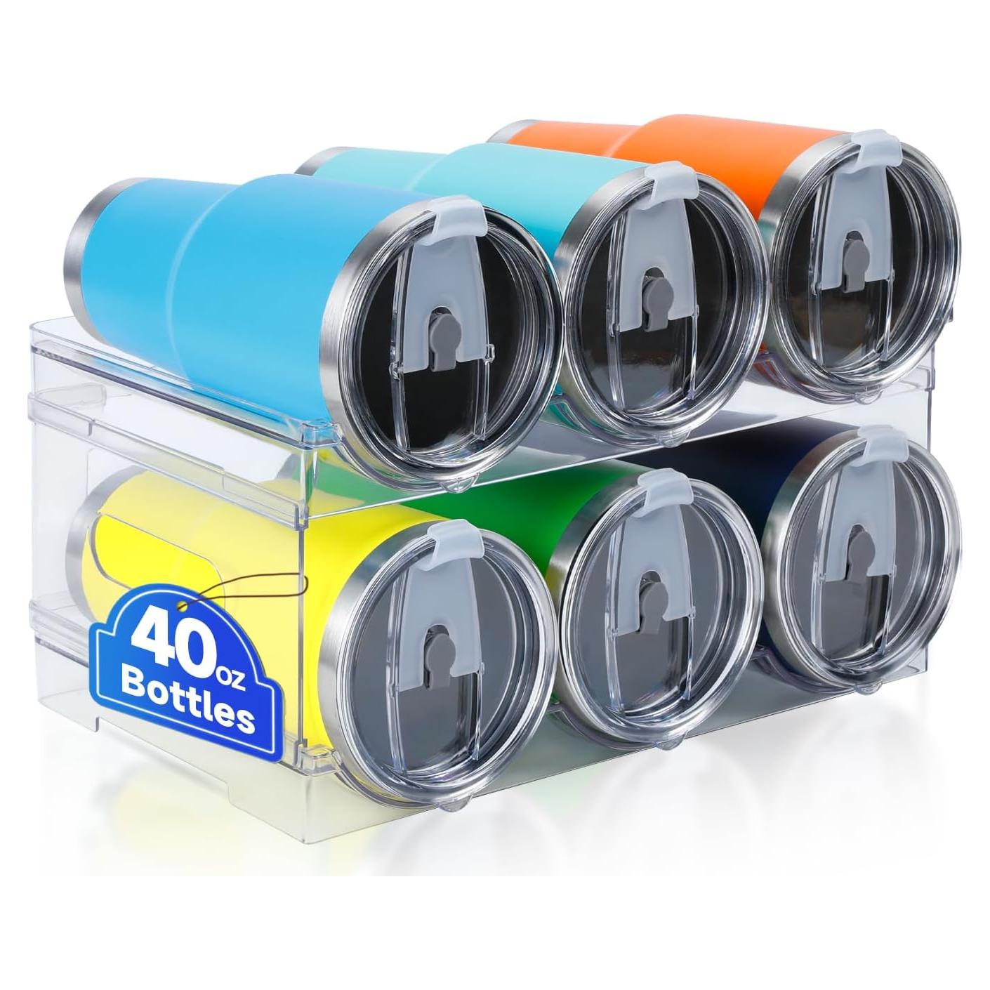 Organizador de Botellas de Agua Damomo 40 oz Apilable 2 Paquete