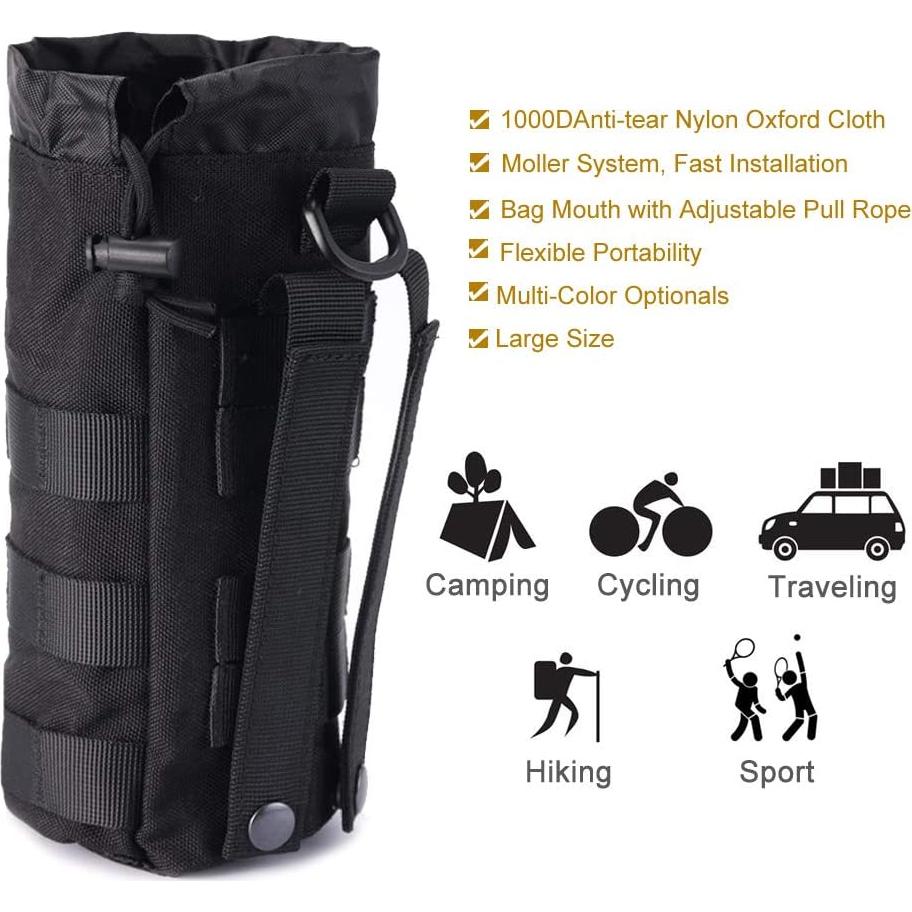 Bolsa Táctica Molle para Botellas de Agua R.SASR - Nylon 1000D