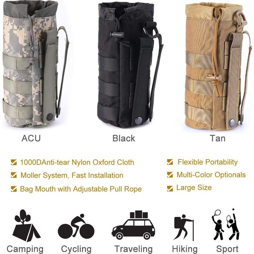 Bolsa Táctica Molle para Botellas de Agua R.SASR - Nylon 1000D