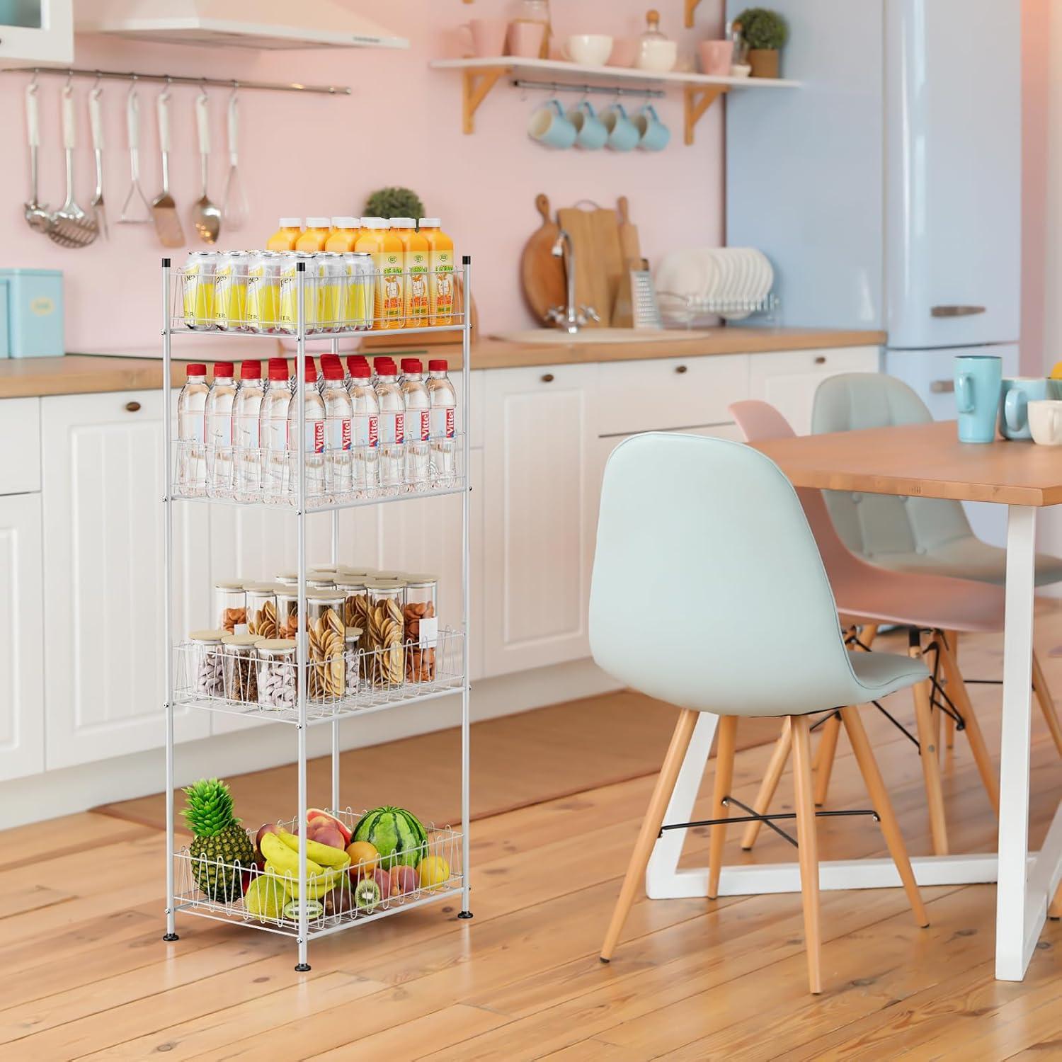 Organizador de Botellas de Agua ETELI 4 Niveles Plata