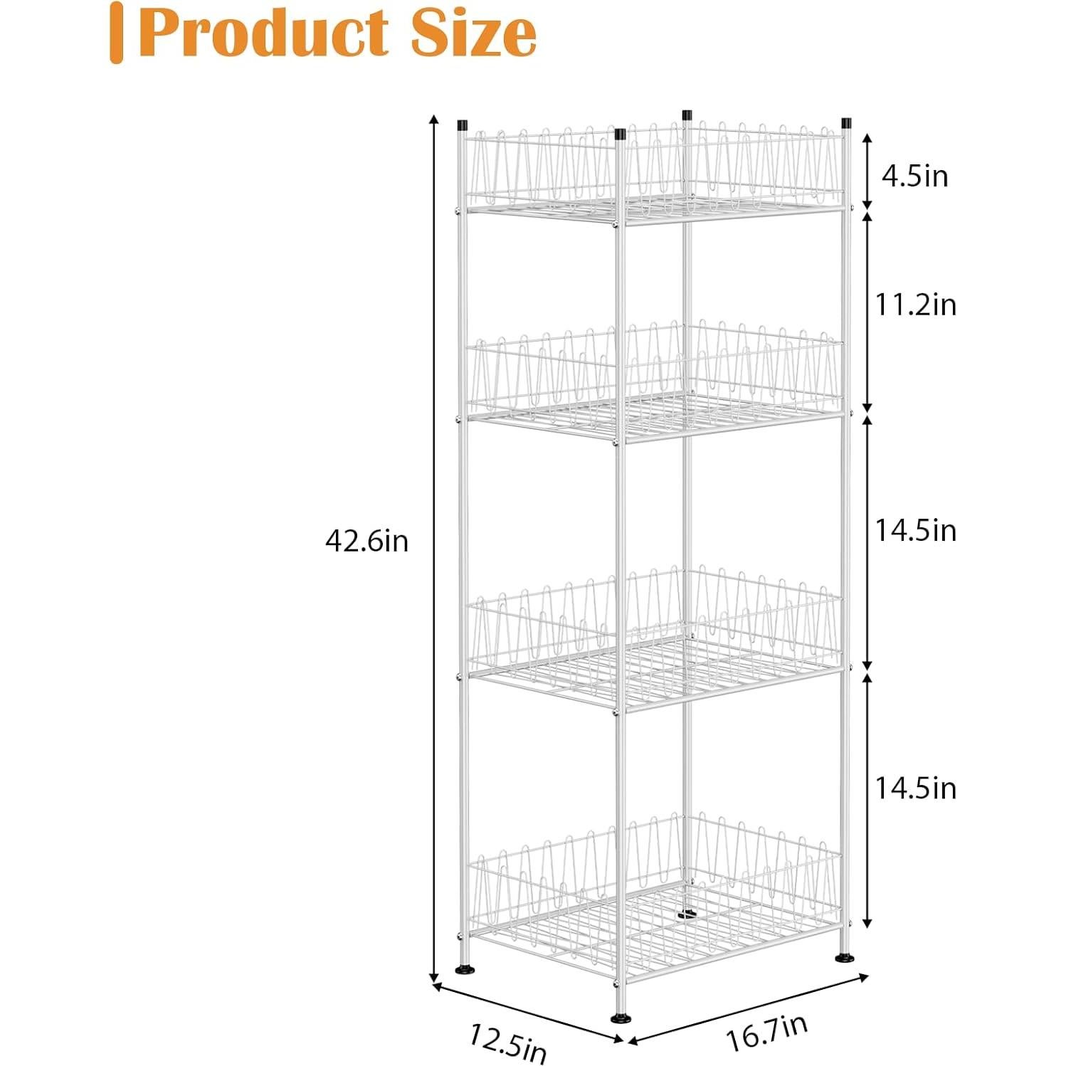 Organizador de Botellas de Agua ETELI 4 Niveles Plata