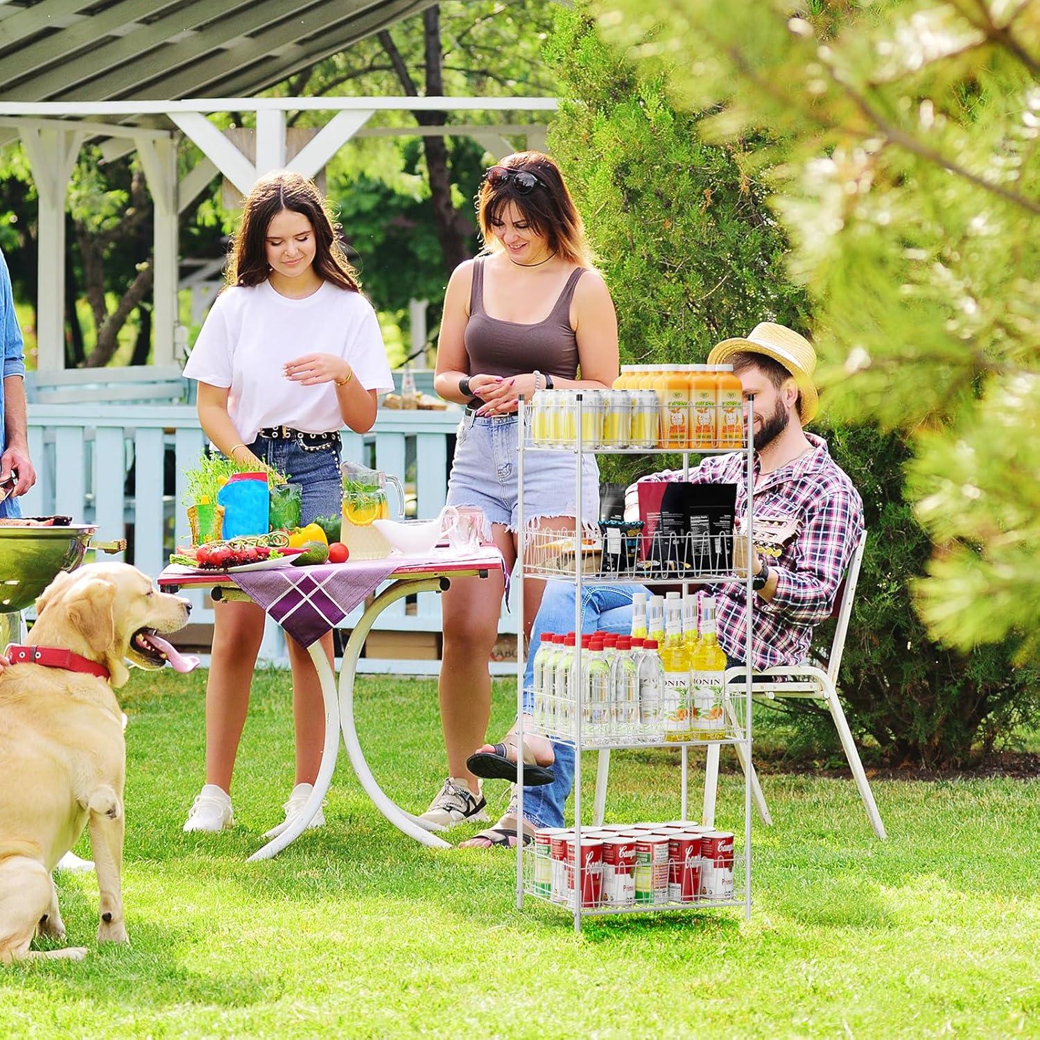 Organizador de Botellas de Agua ETELI 4 Niveles Plata