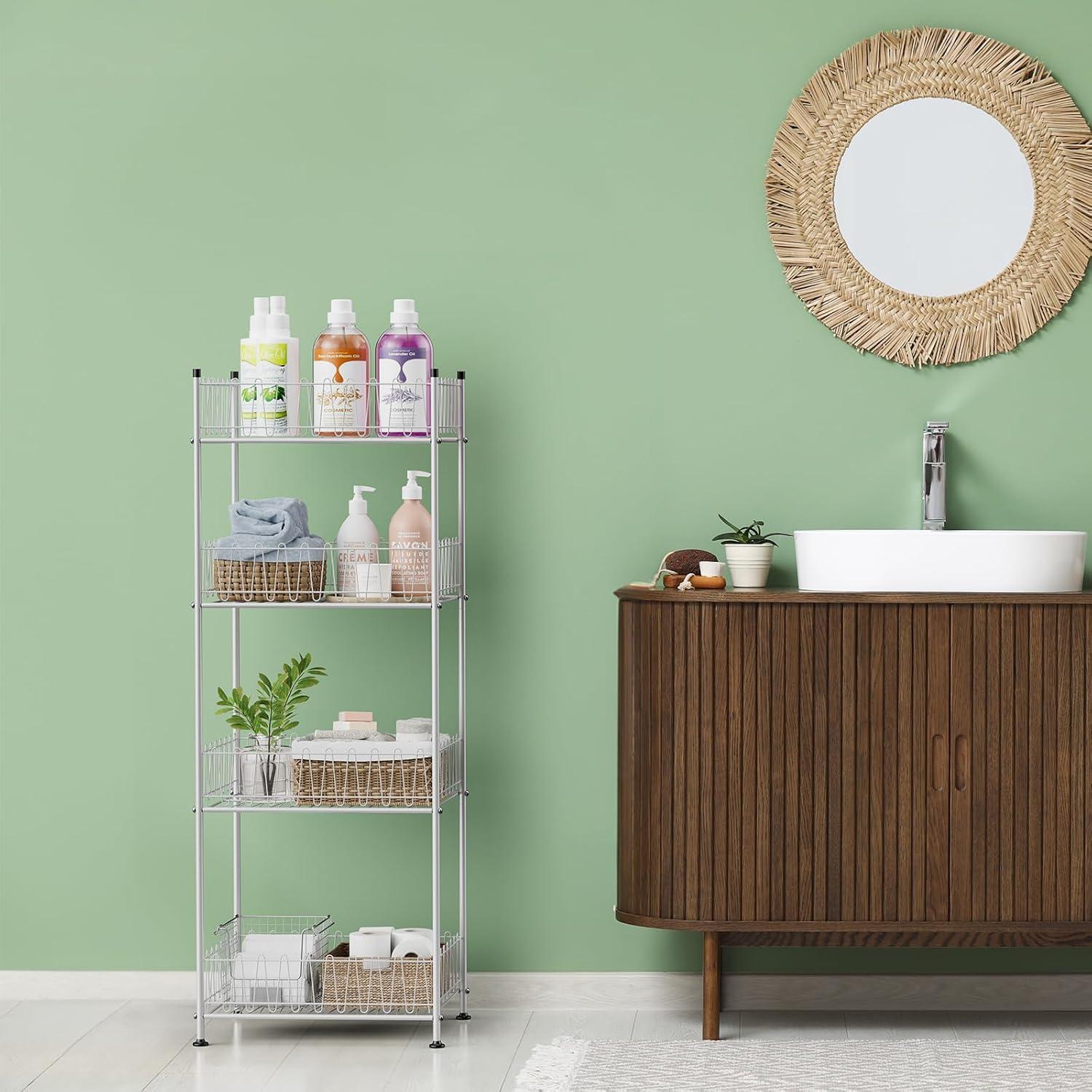 Organizador de Botellas de Agua ETELI 4 Niveles Plata