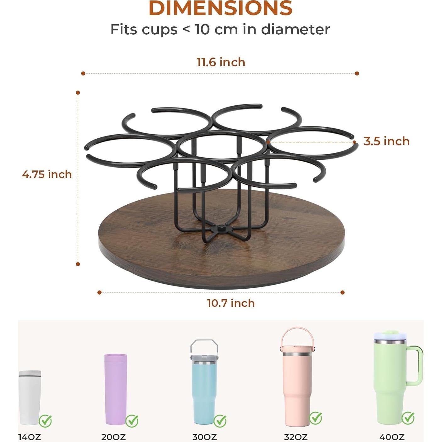 Soporte Giratorio KONE para Botellas de Agua 7 Ranuras