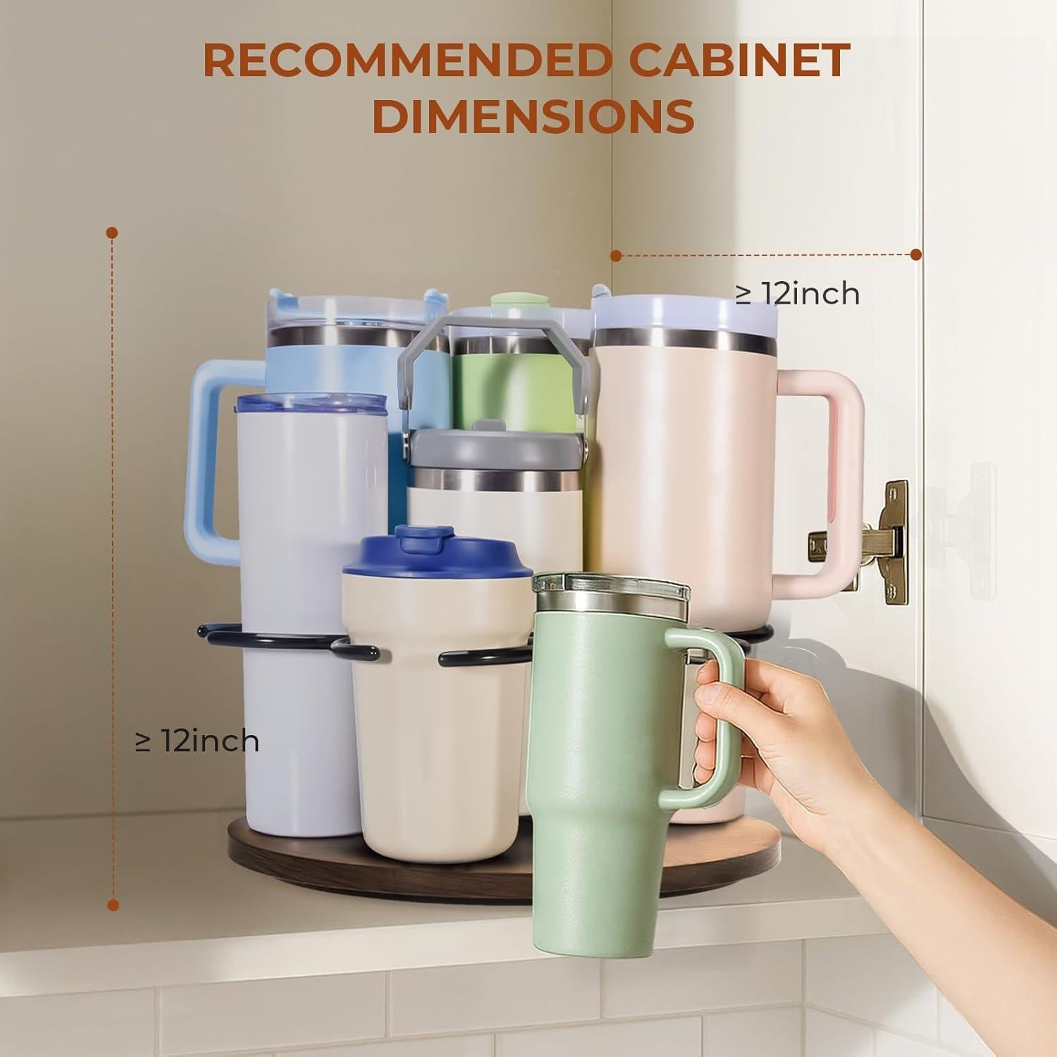 Soporte Giratorio KONE para Botellas de Agua 7 Ranuras