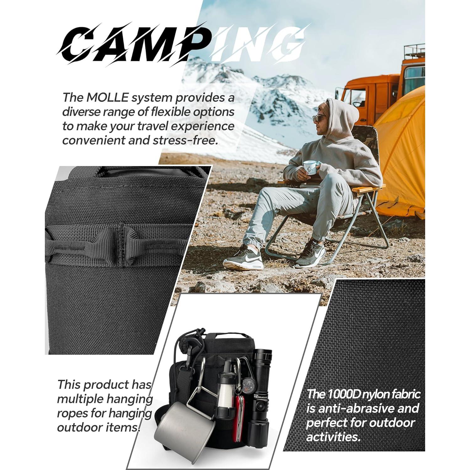 Funda para Botella de Agua DEFUNX 64 Oz Camo Negro Nylon