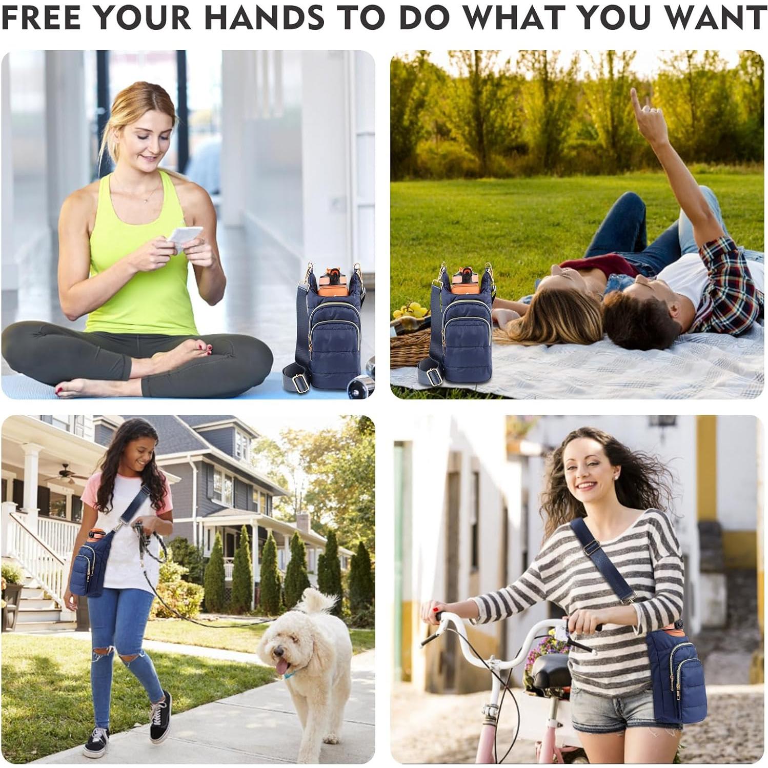 Soporte Acolchado para Botellas de Agua Dealkion 12x12x28cm Azul