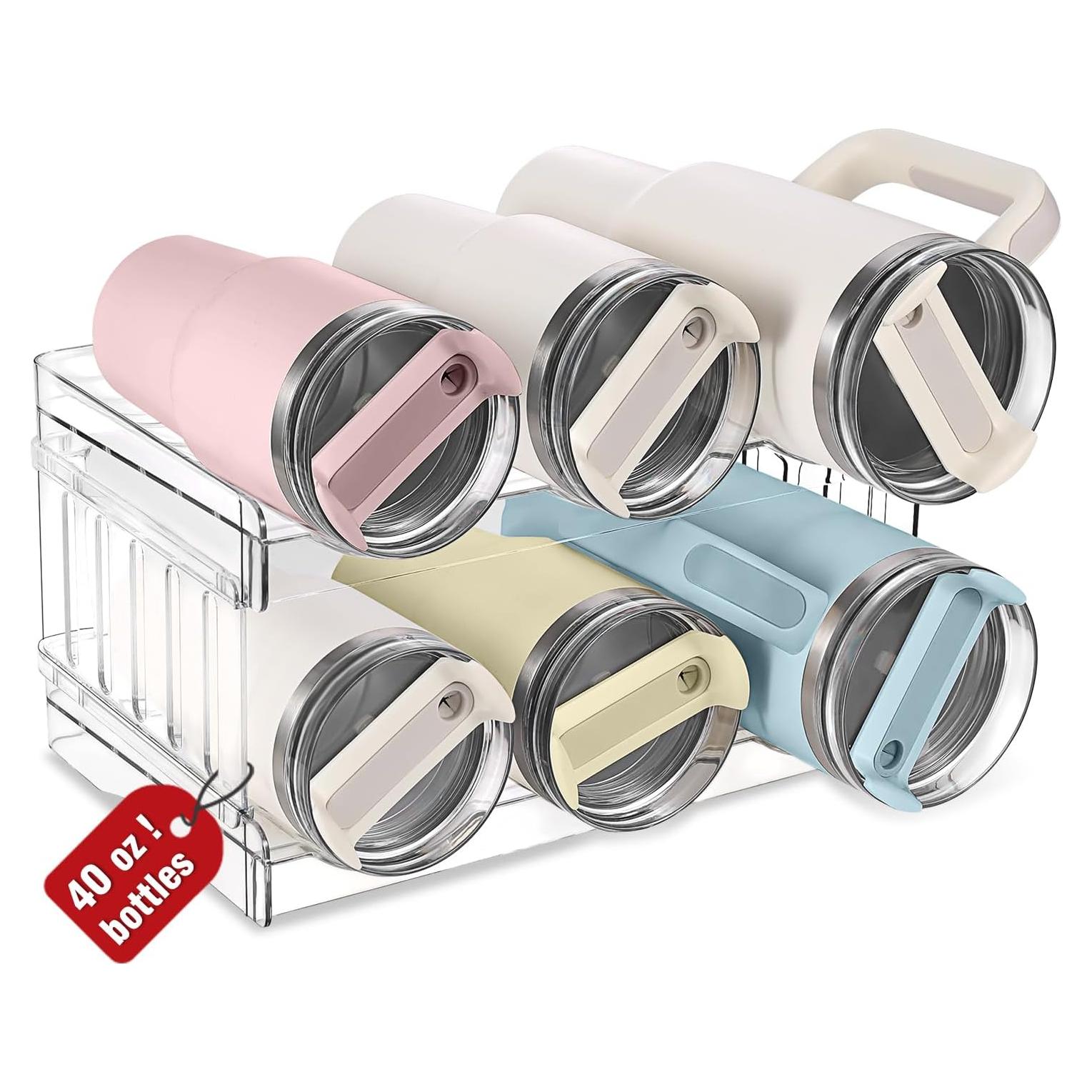 Organizador de Botellas de Agua MYJIE para Tazas Stanley 6 Compartimentos