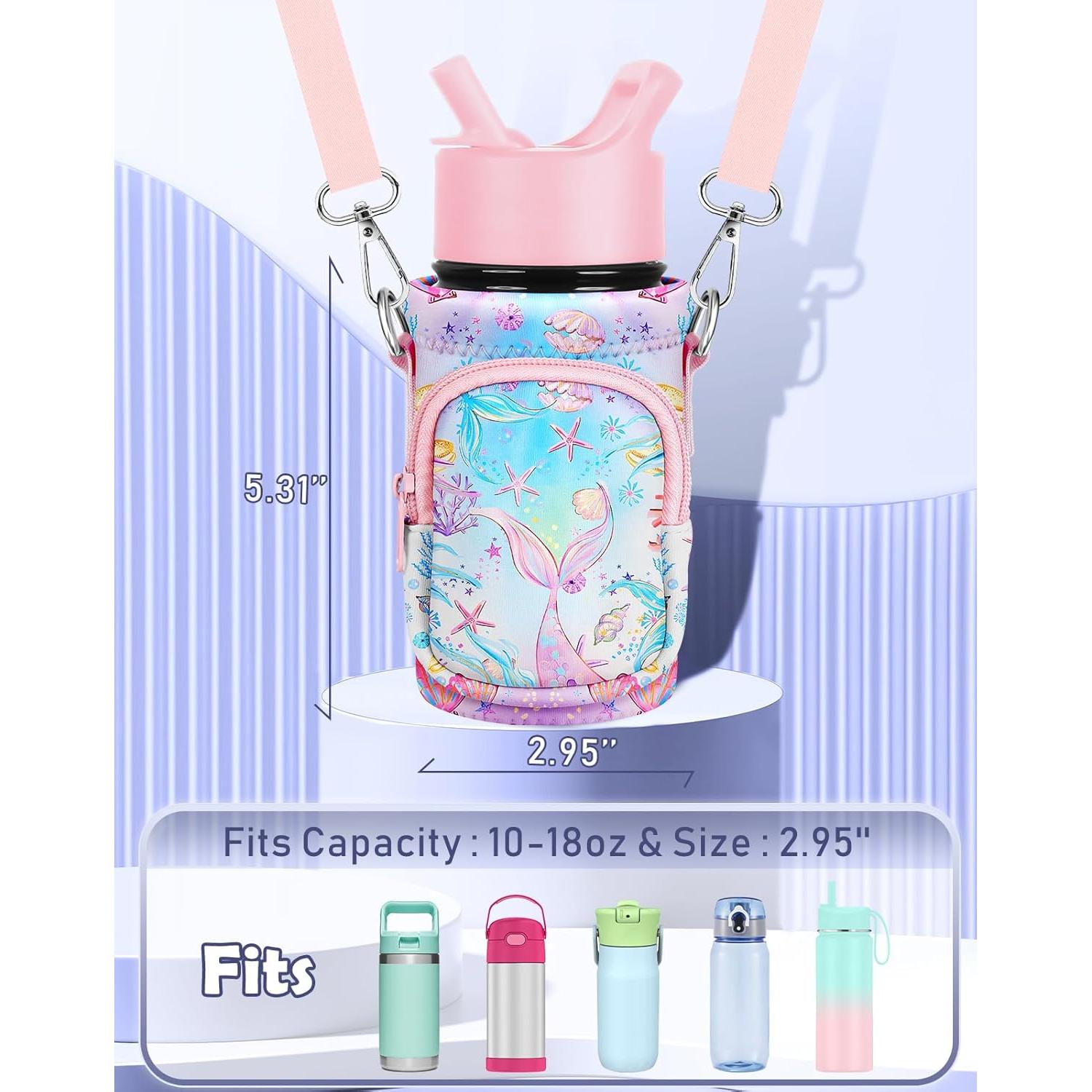 Portabotellas de Agua Miss Adola Cola de Pez Rosa Neopreno